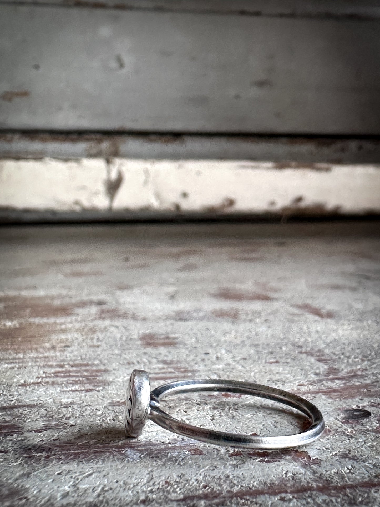 Little Meadow Ring – Fine Silver Botanical Sprig Ring