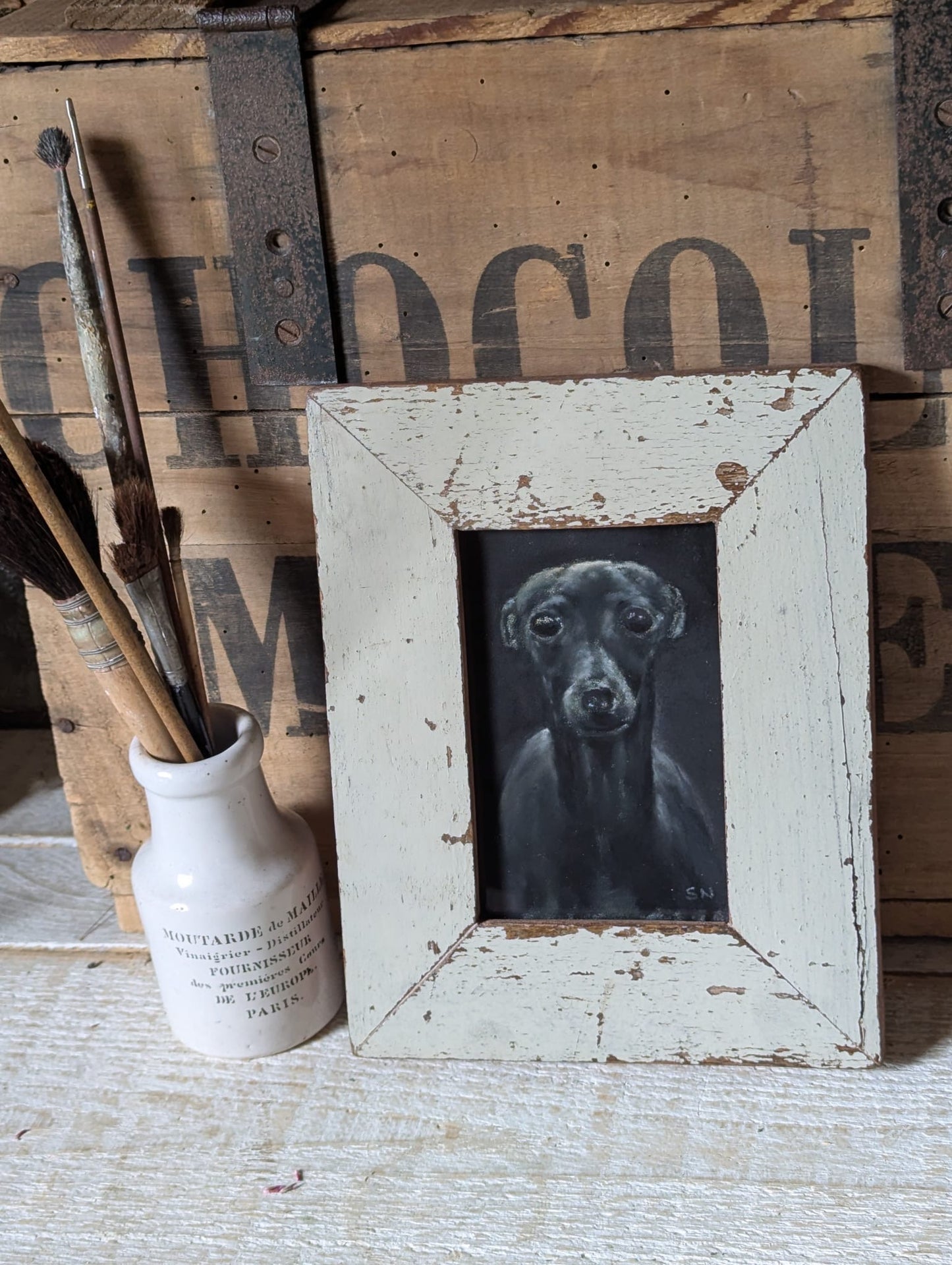 An original artwork by Steven Nicholas “Italian Greyhound”