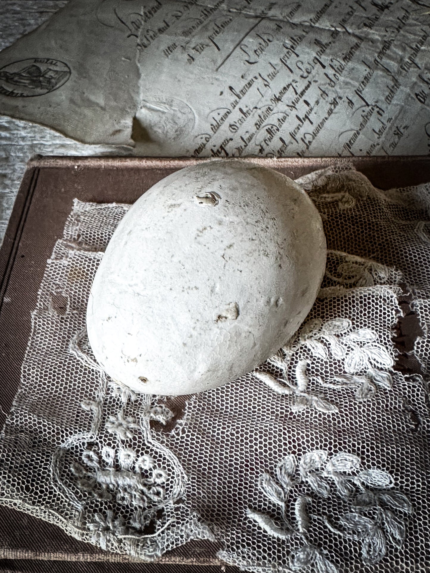 Antique ceramic “Broody egg”