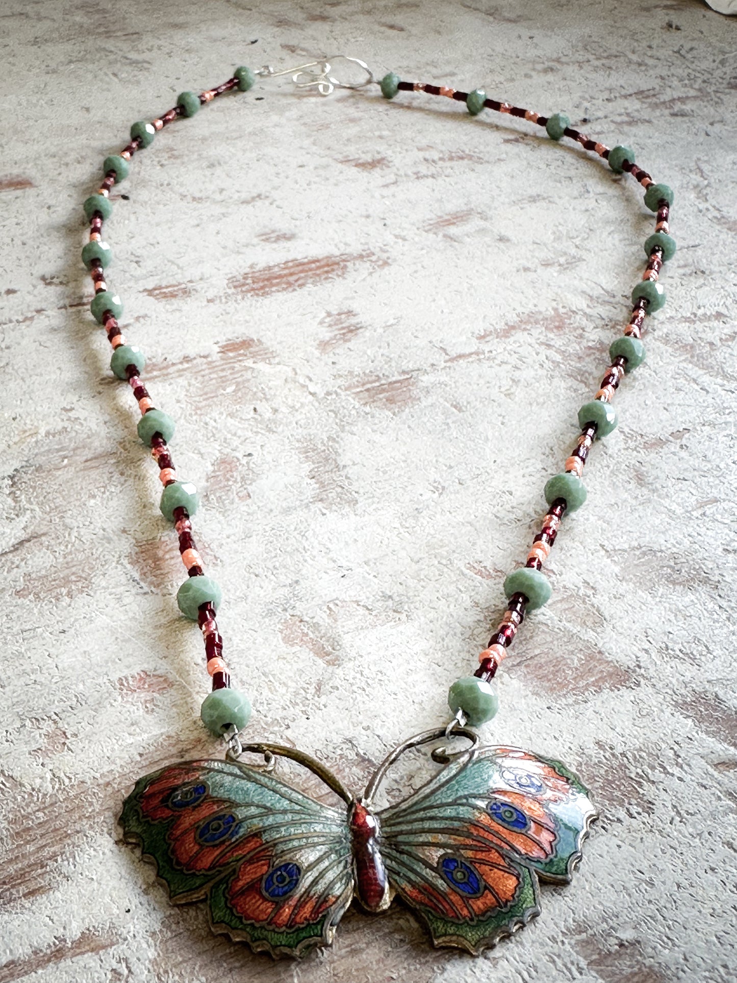 Found Object Antique Butterfly Necklace by Jealous Moon Jewellery