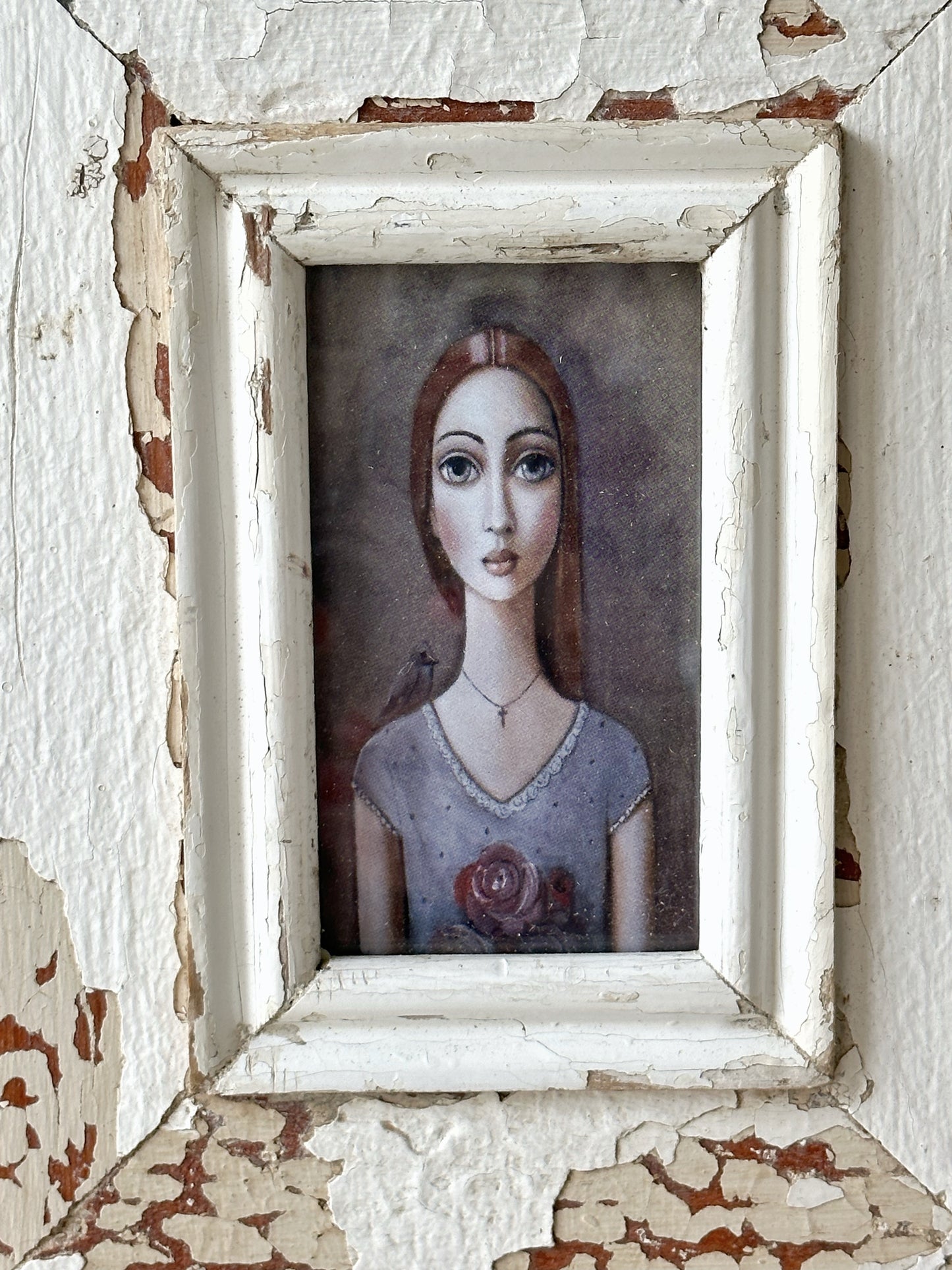 A Beautiful framed portrait of a lady by Sandra Pelser N