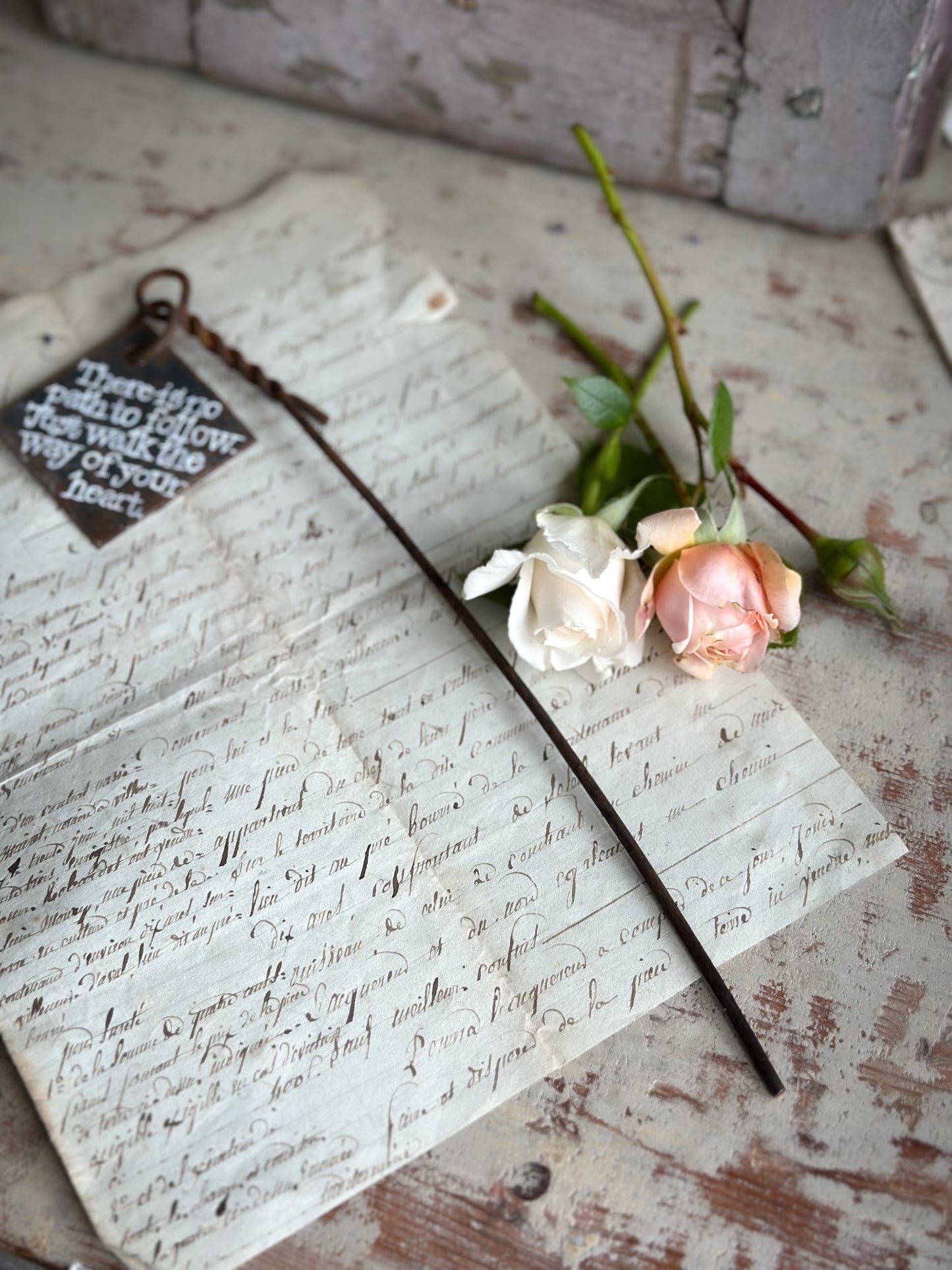 A Hand Painted French Plant Marker