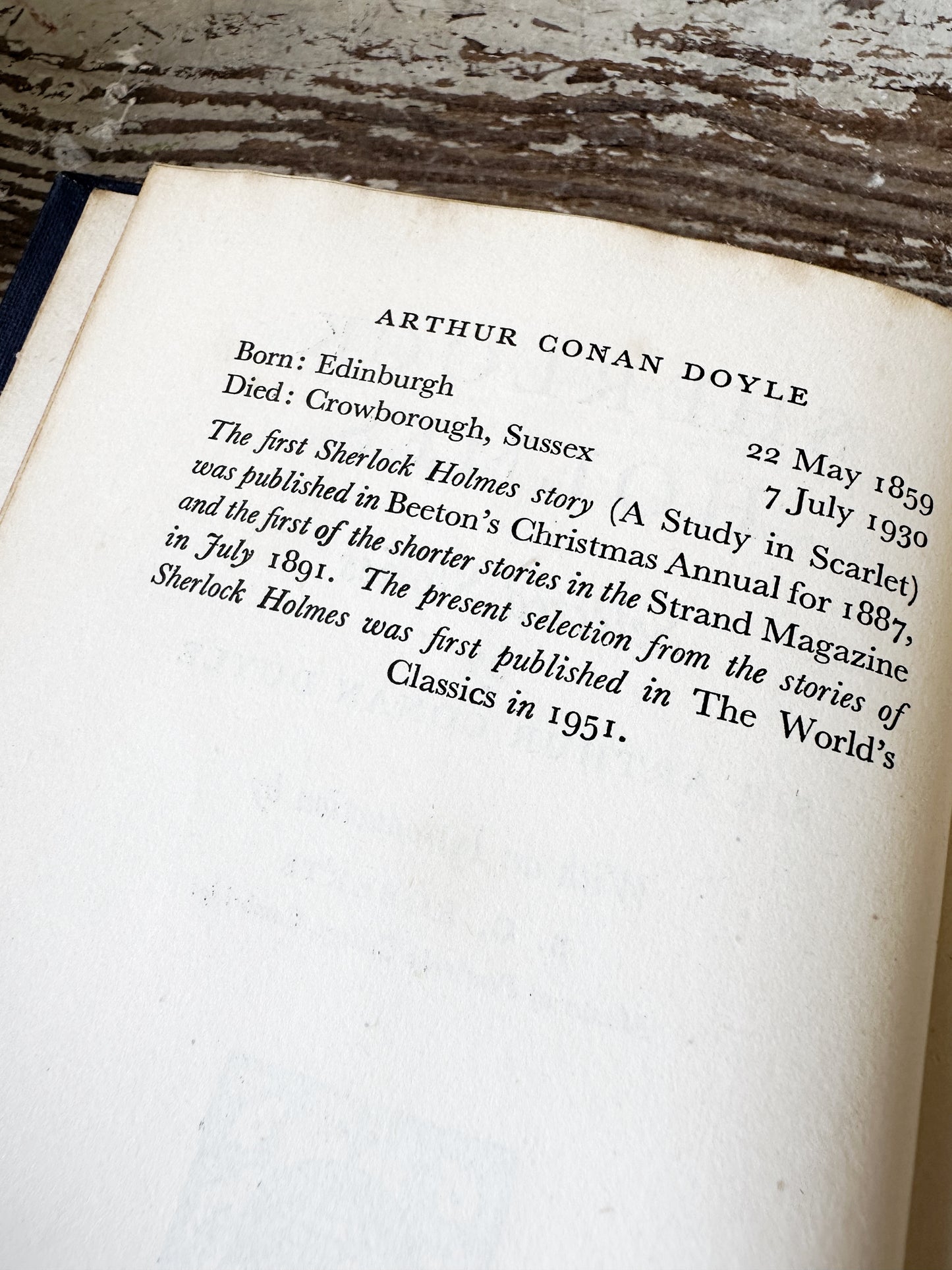 Sherlock Holmes By Sir Arthur Conan Doyle Oxford University Press 1951