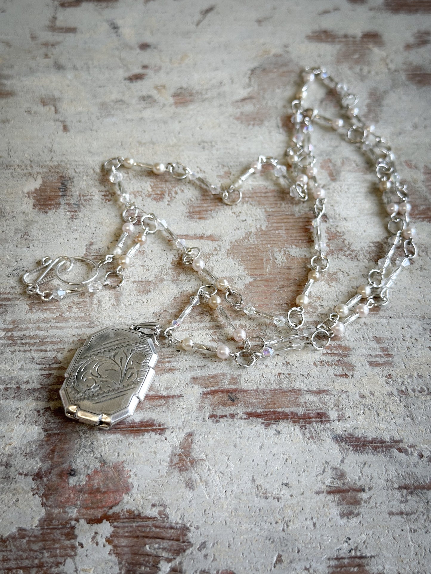 Found Object Aesthetic Movement Silver Locket Necklace by Jealous Moon Jewellery