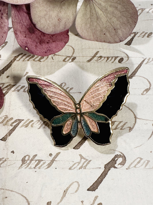 A sweet little vintage enamel butterfly brooch