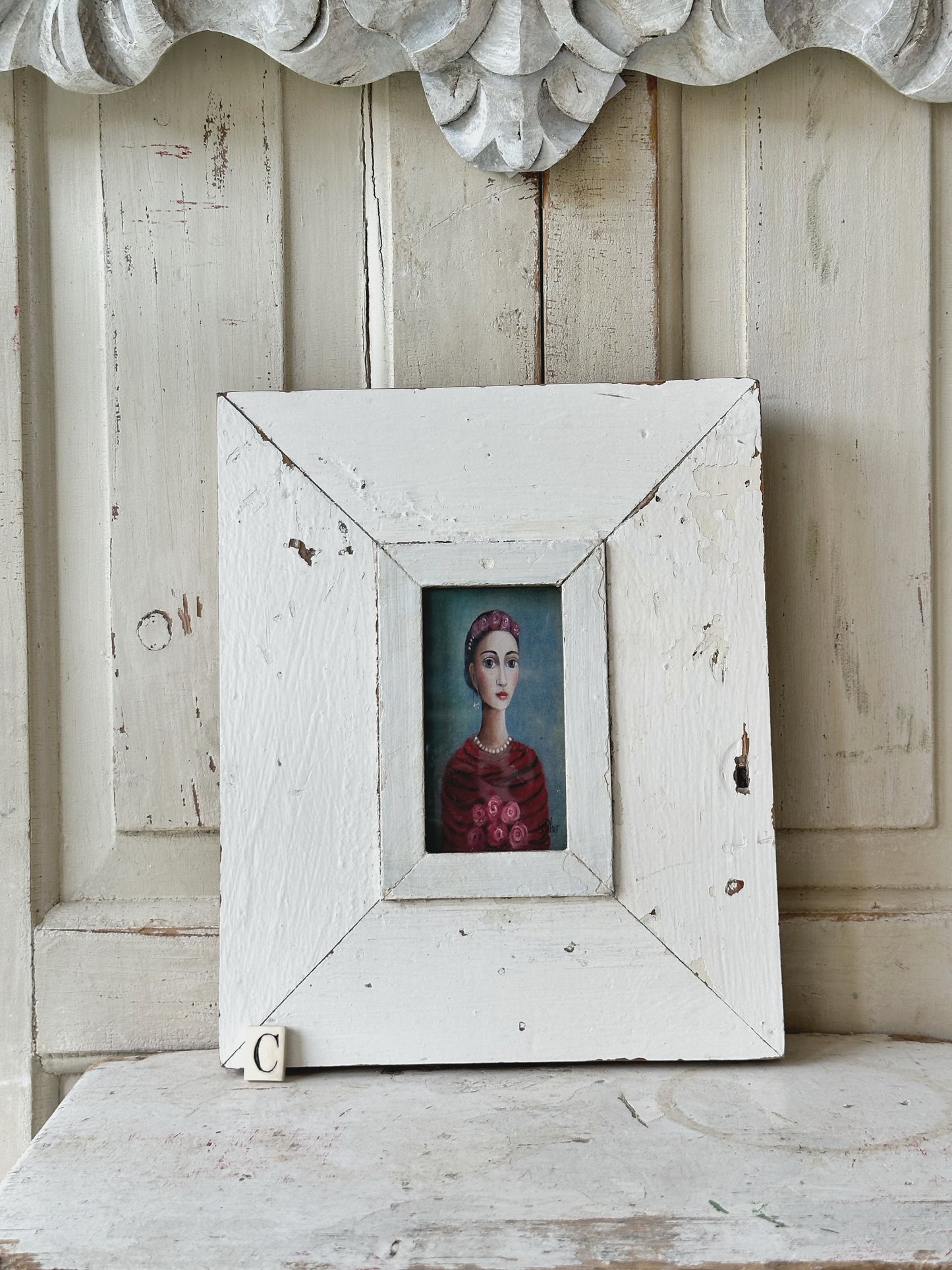 A Beautiful framed portrait of a lady by Sandra Pelser C