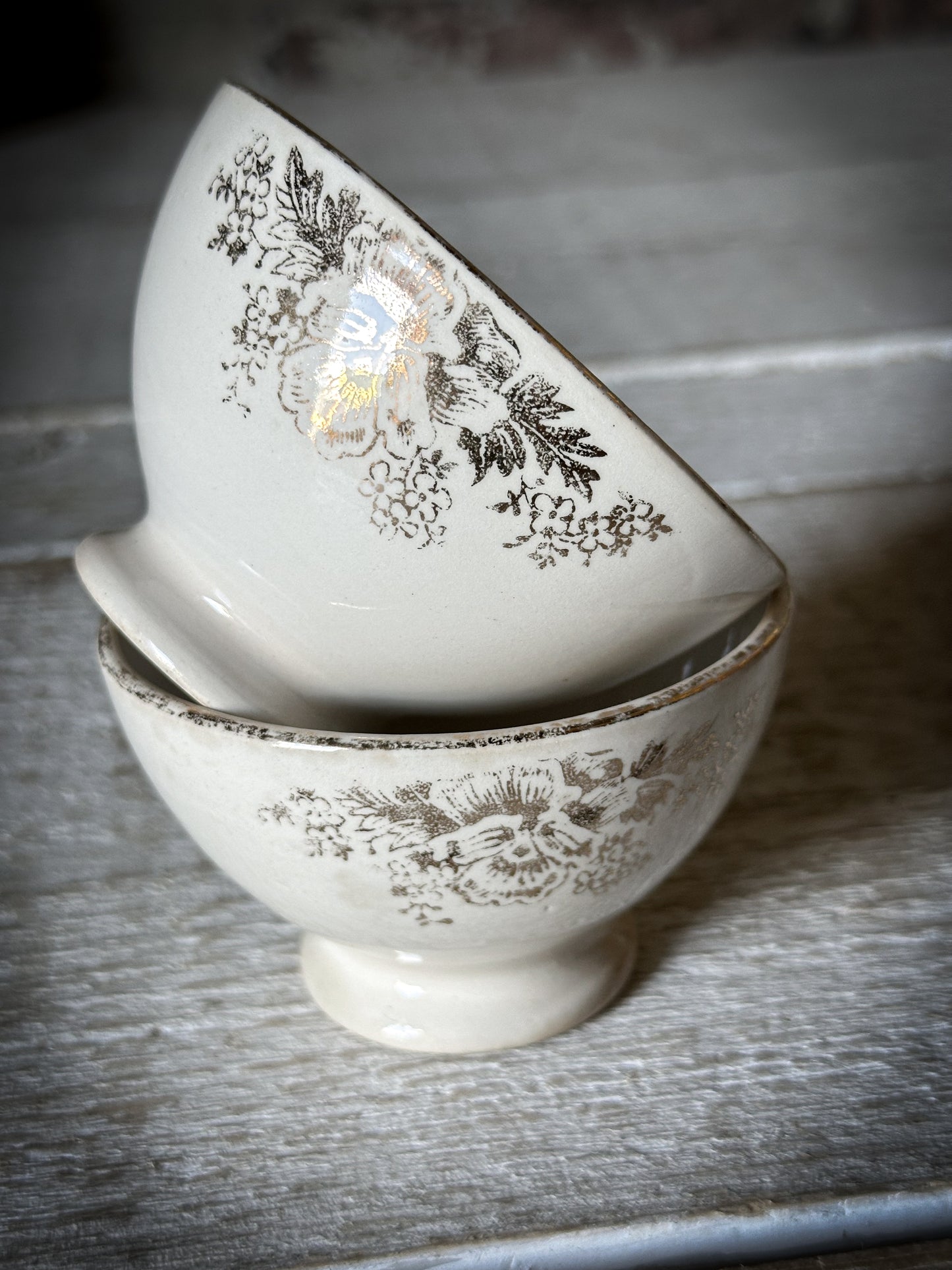 A Pair of French Mini Café au Lait Bowls