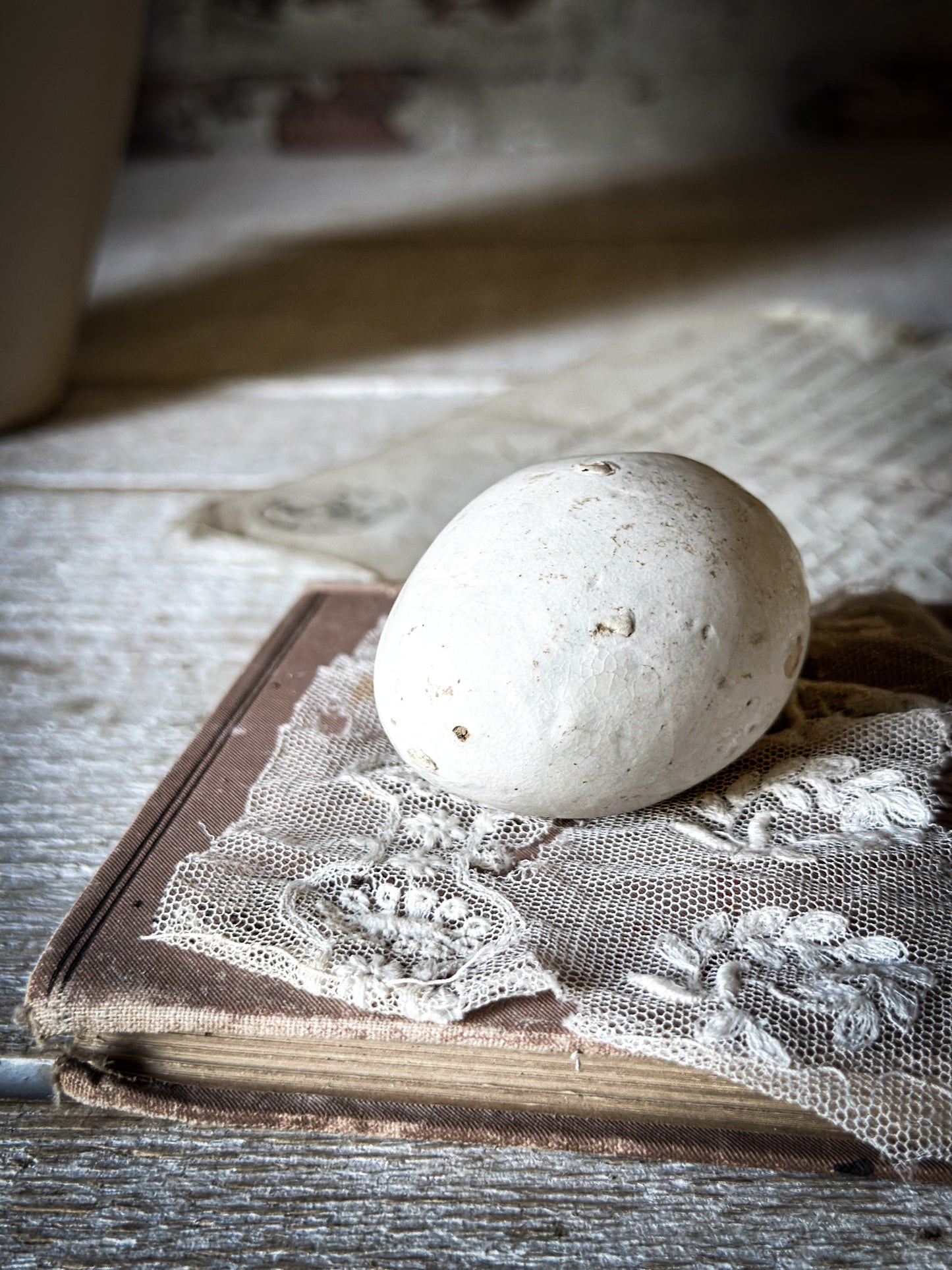 Antique ceramic “Broody egg”