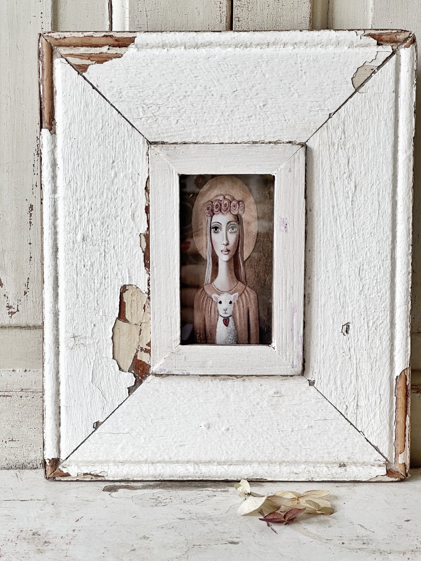 A Beautiful framed portrait of a lady by Sandra Pelser G