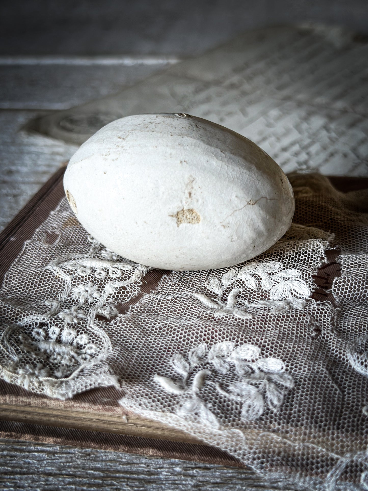 Antique ceramic “Broody egg”