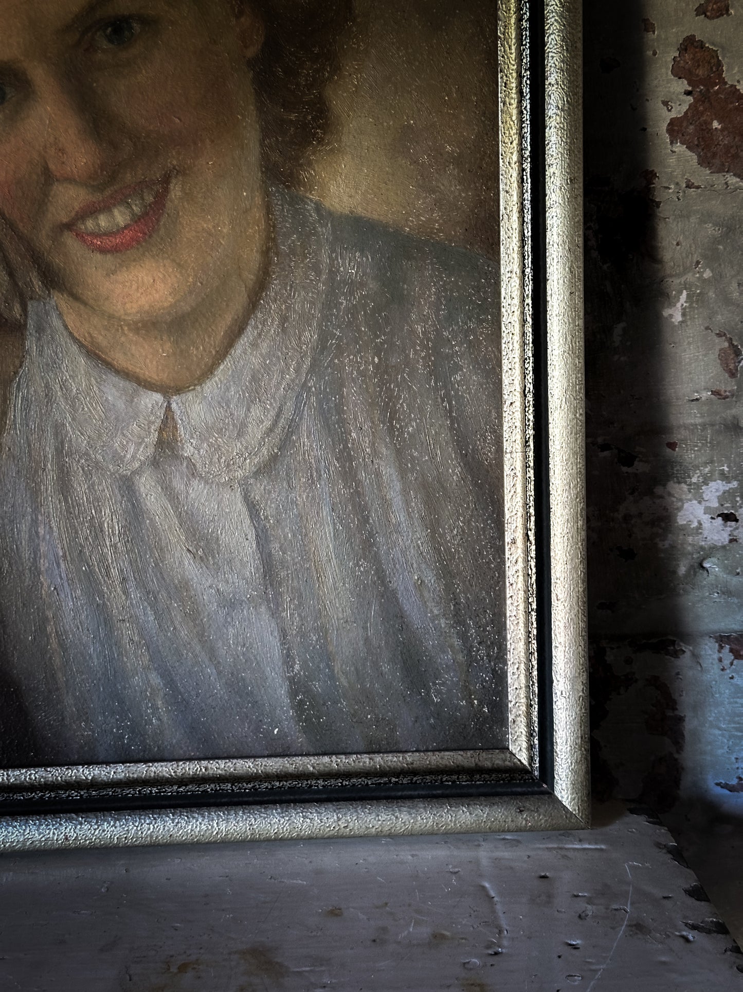 A 1930’s Oil on Board Vintage Portrait Painting of a Young Woman