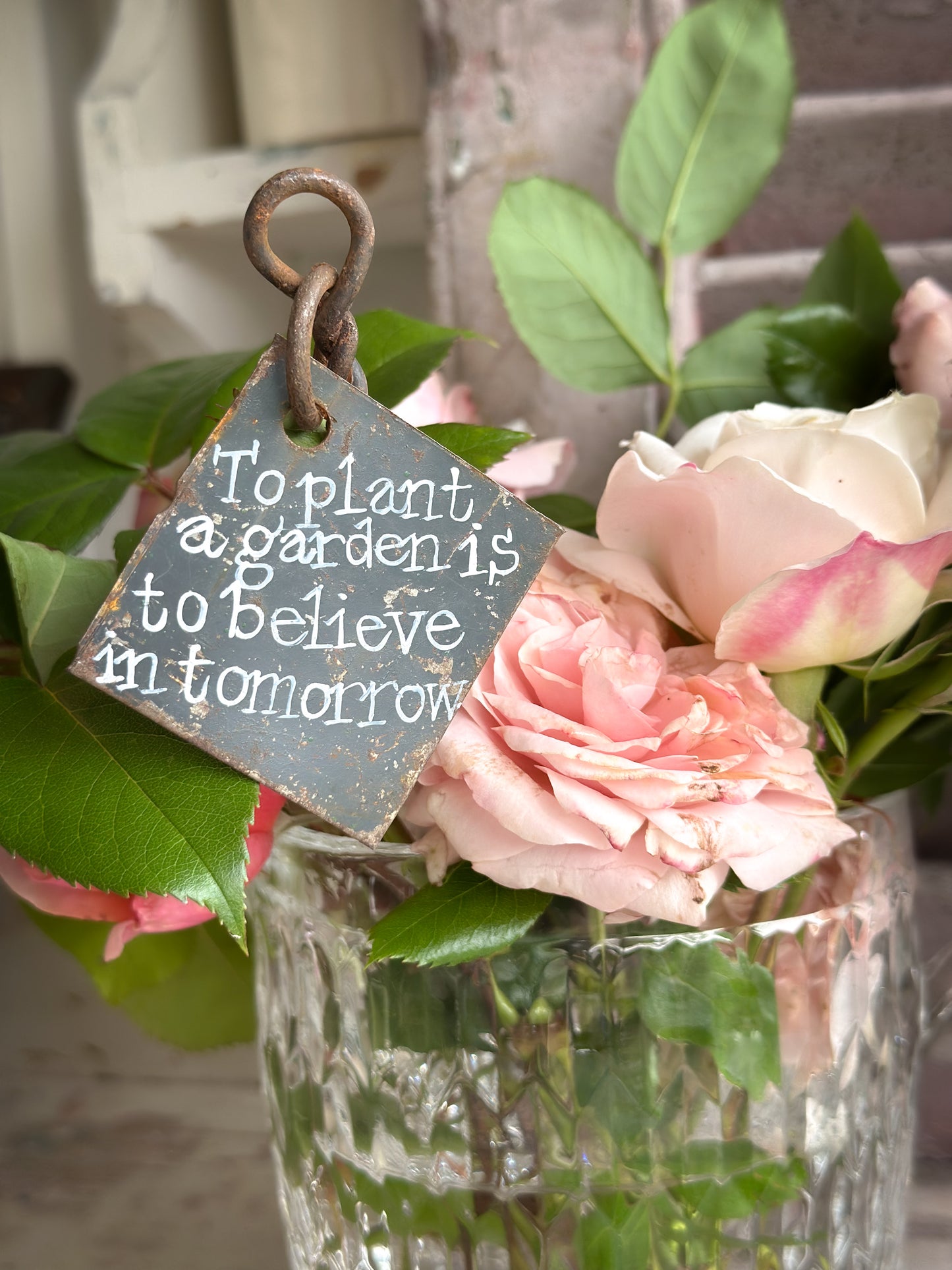 A Hand Painted French Plant Marker