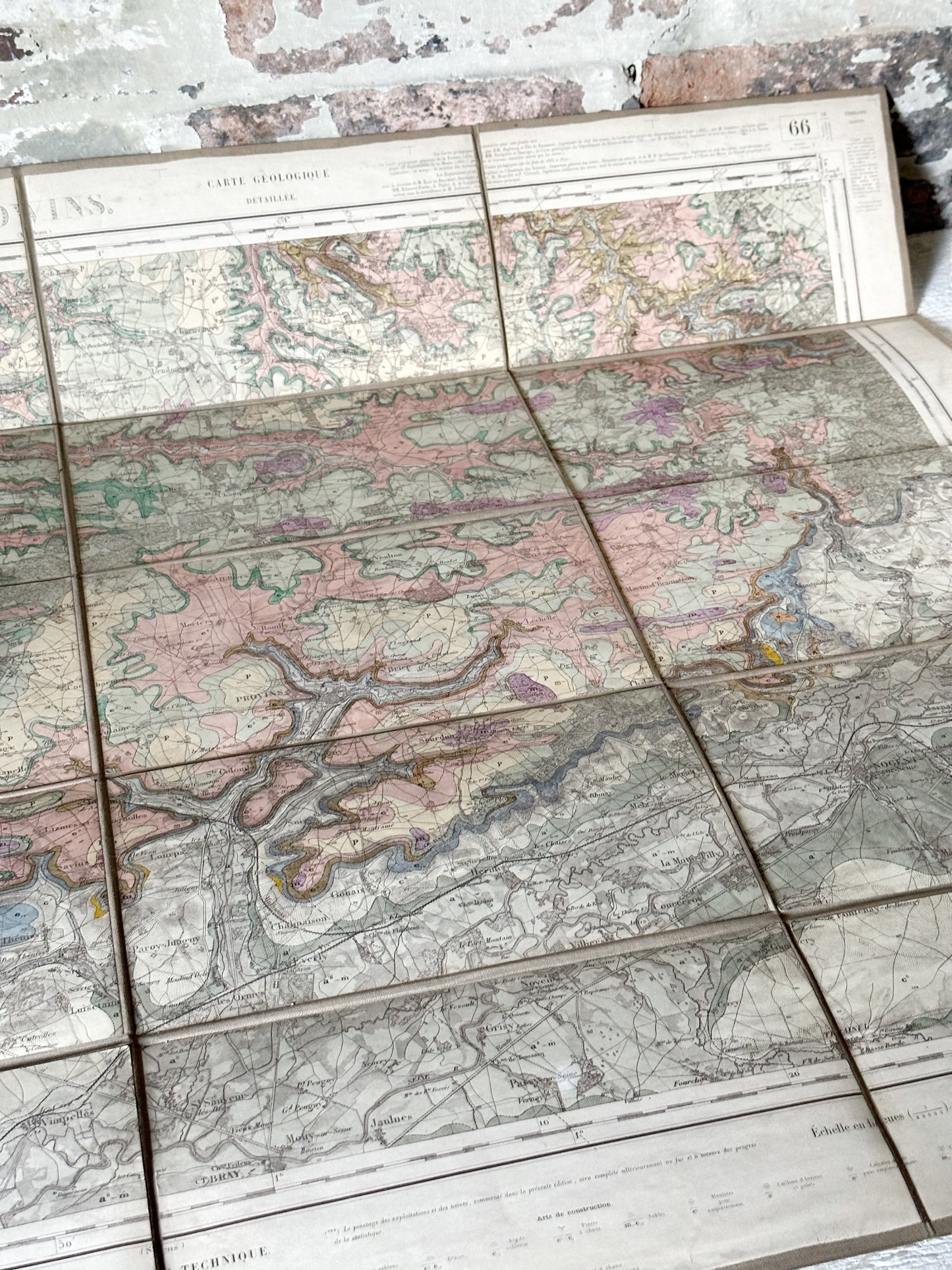 A charming antique French map of amazing quality and design.