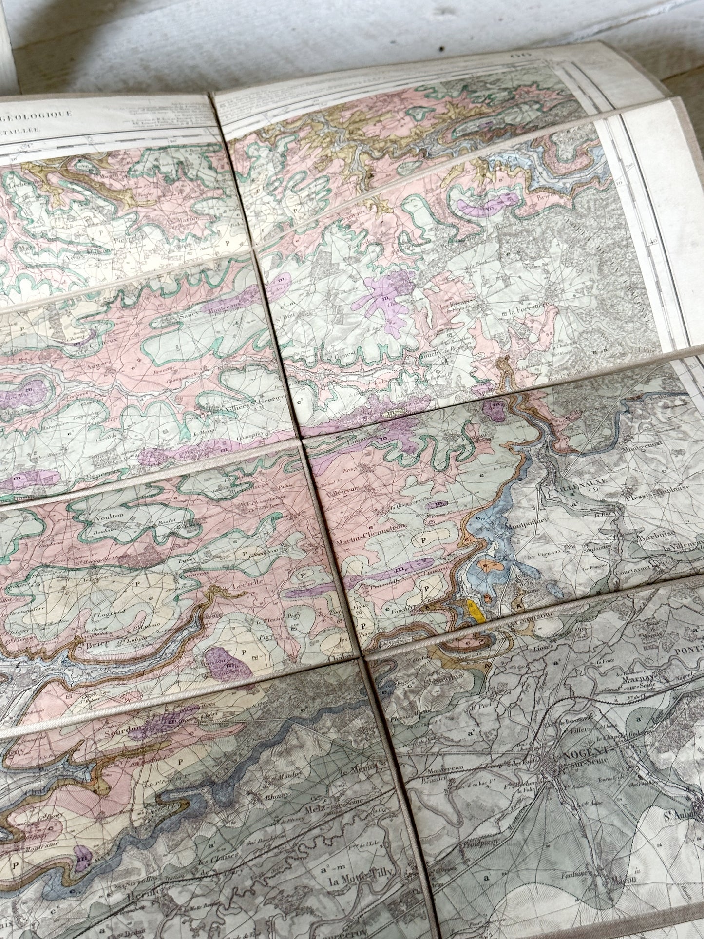 A charming antique French map of amazing quality and design.