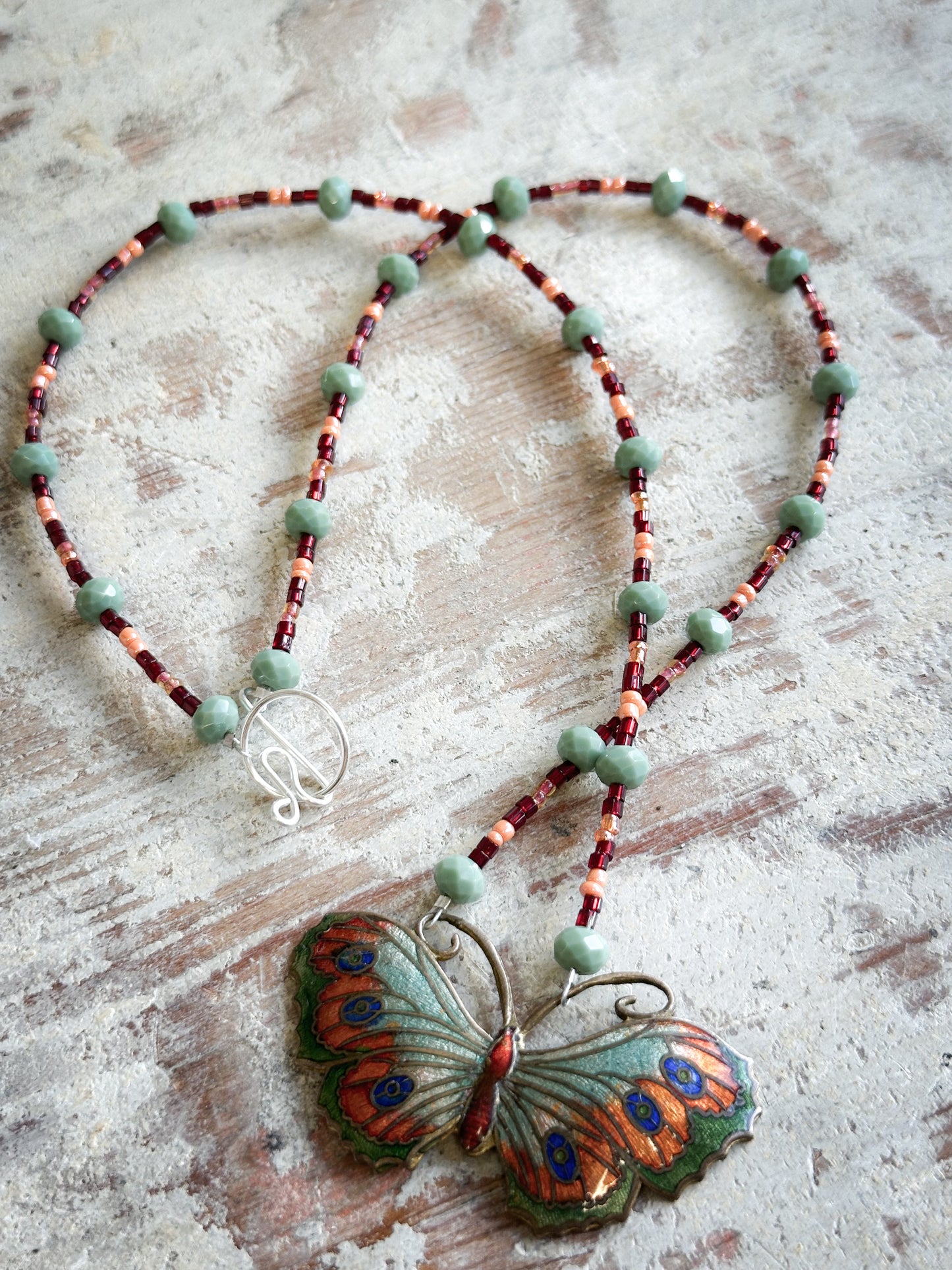 Found Object Antique Butterfly Necklace by Jealous Moon Jewellery