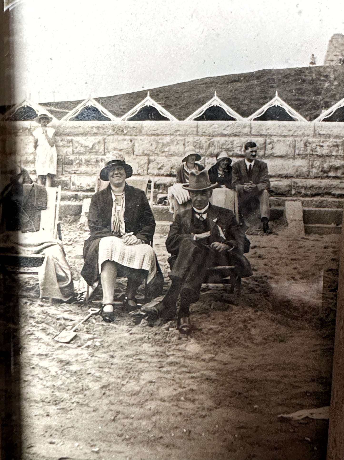 A framed day at the seaside antique photograph in a Luna design frame