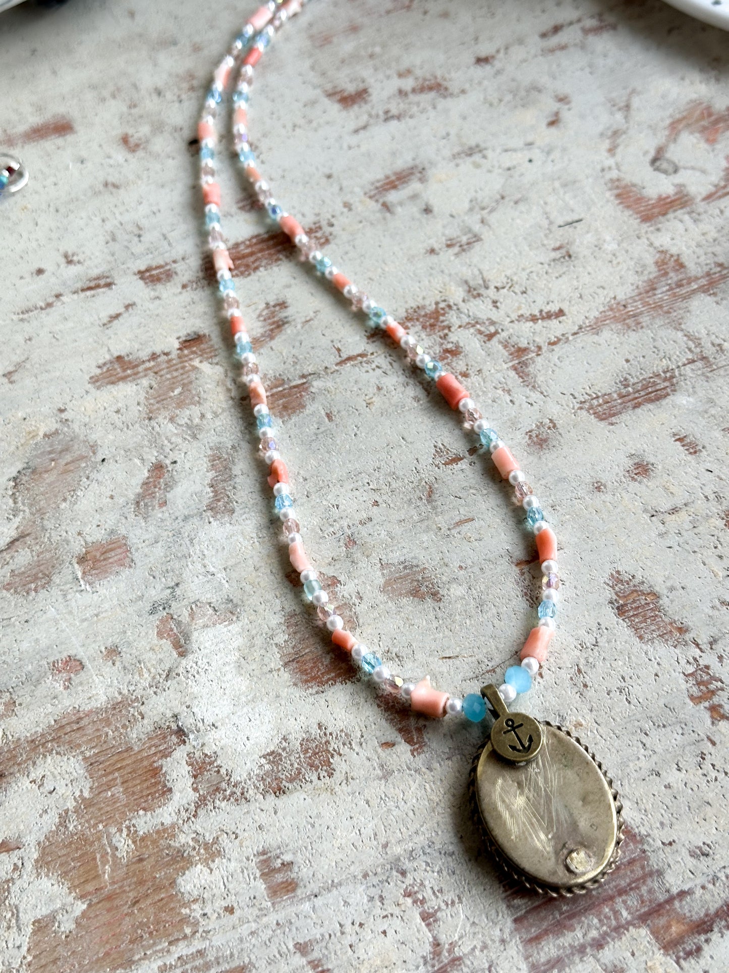 Found Object Antique Micro Mosaic Necklace by Jealous Moon Jewellery