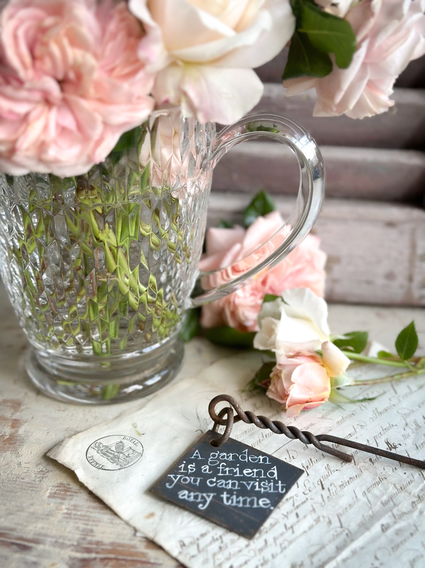 A Hand Painted French Plant Marker