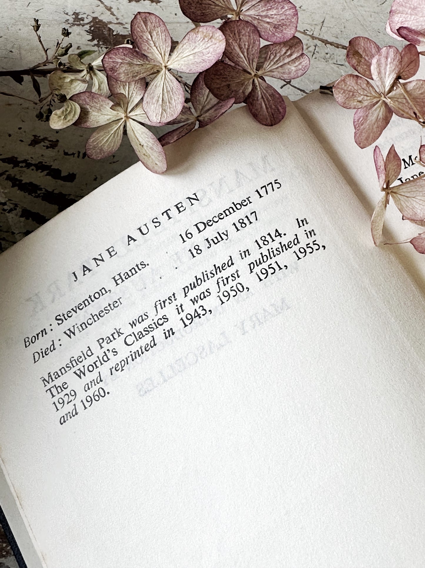 Vintage Jane Austen book Mansfield Park