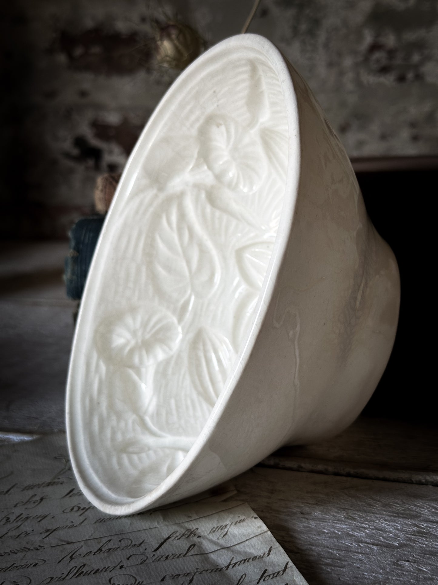 Antique Ironstone Wedgwood Lilly Jelly Mould