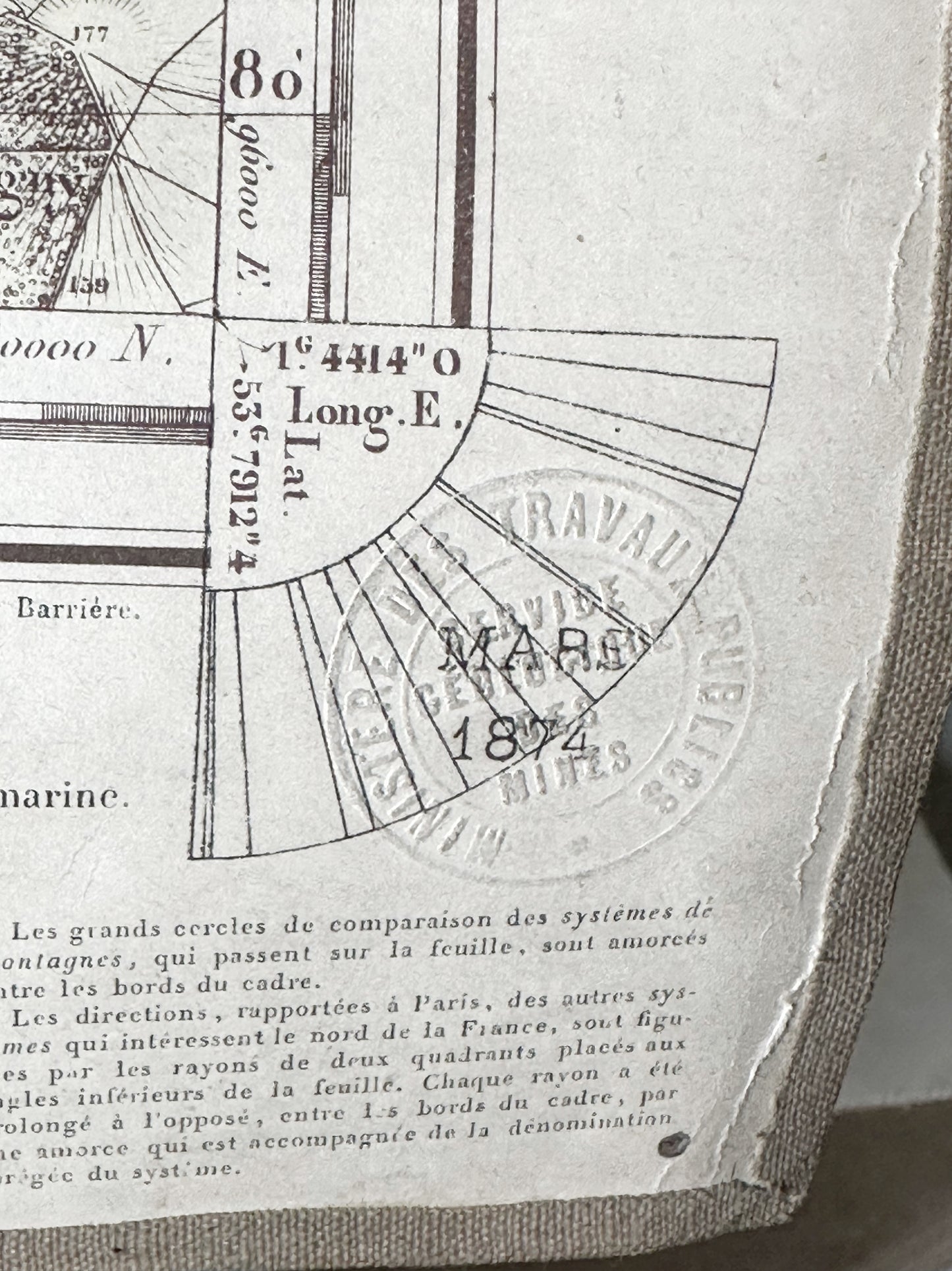 A charming antique French map of amazing quality and design.