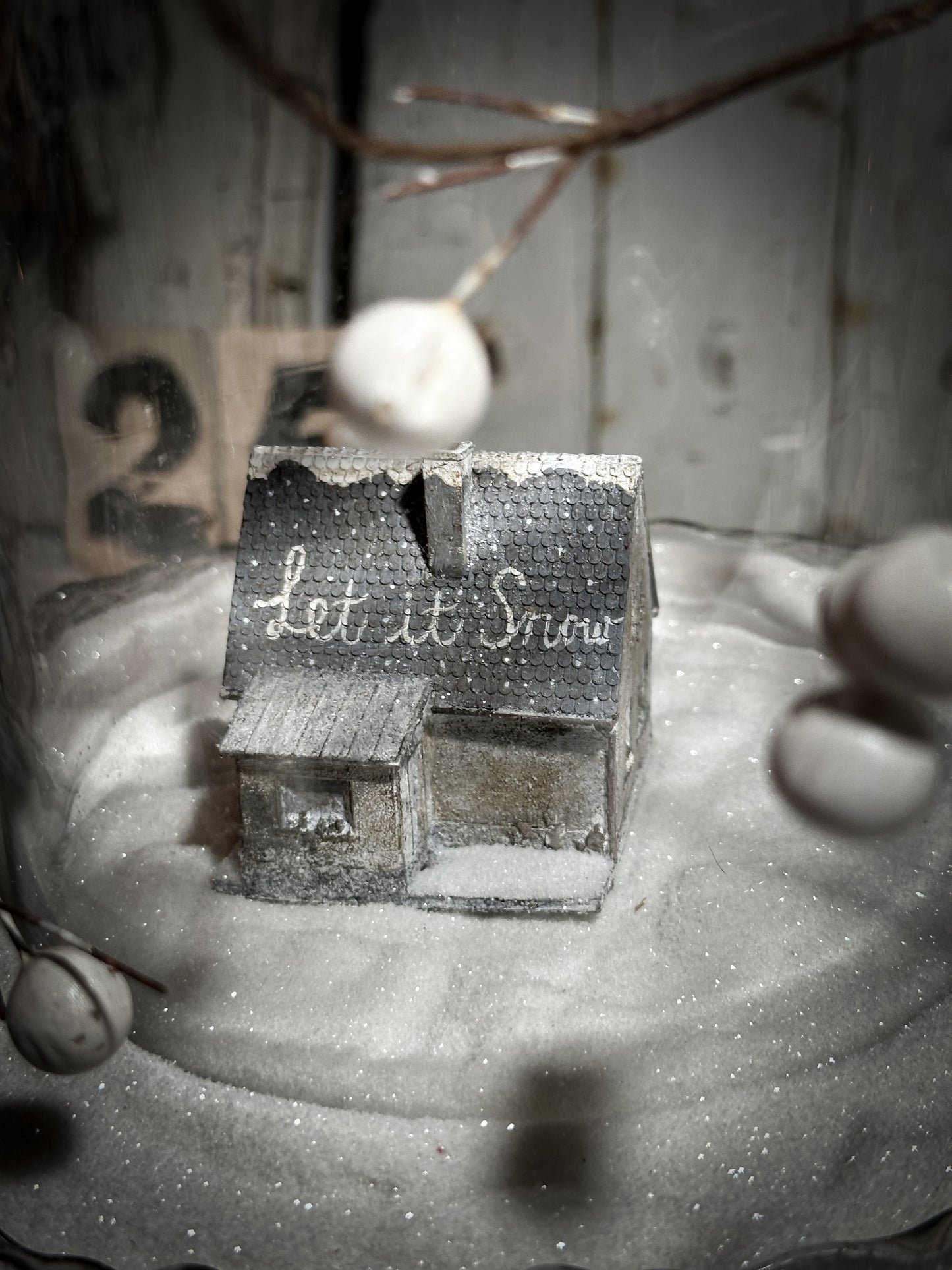 A reworked vintage model German Putz cottage