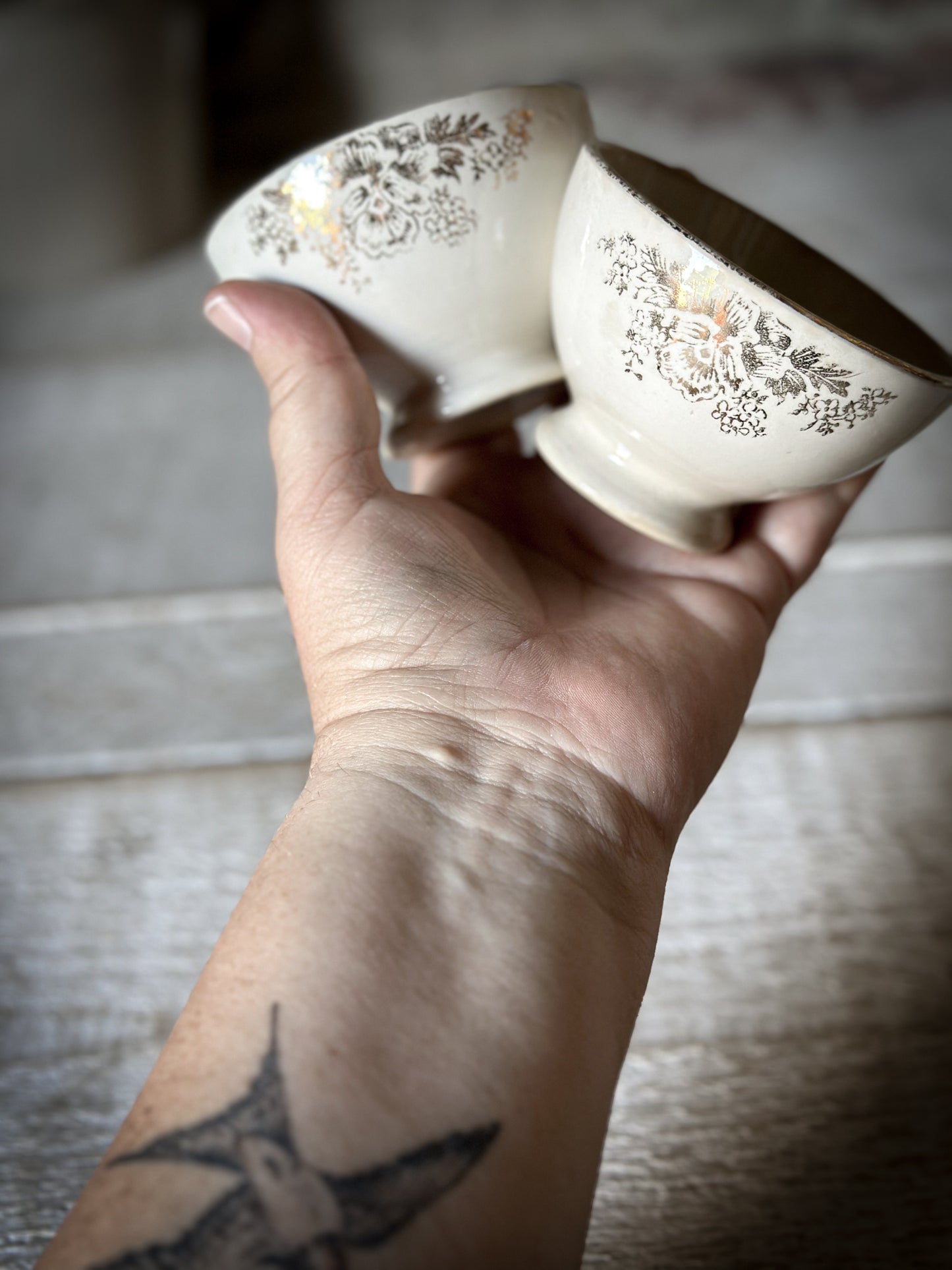 A Pair of French Mini Café au Lait Bowls