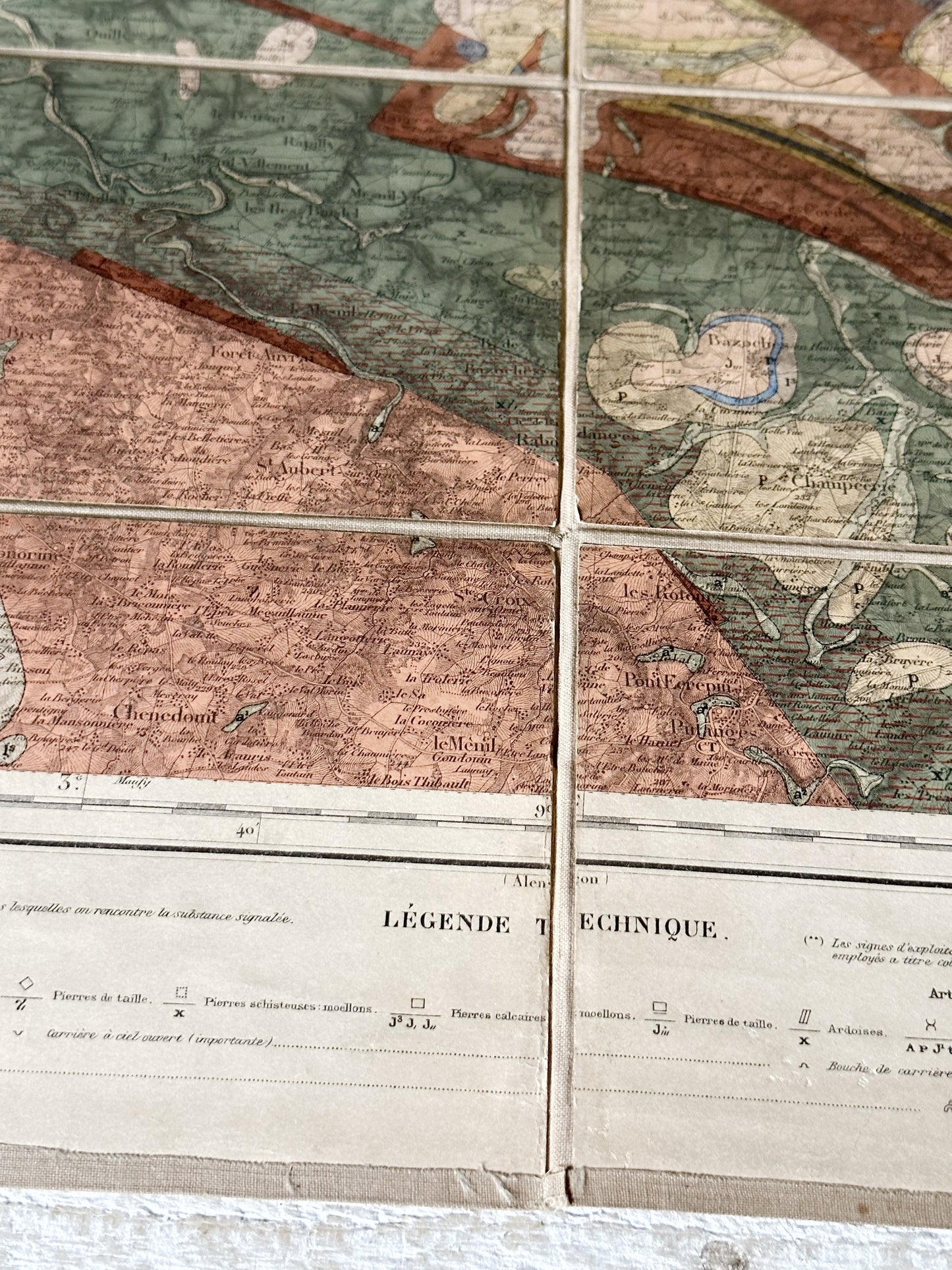 A charming antique French map of amazing quality and design