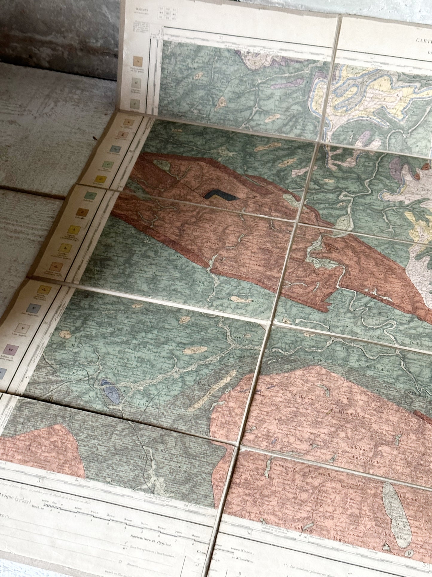 A charming antique French map of amazing quality and design