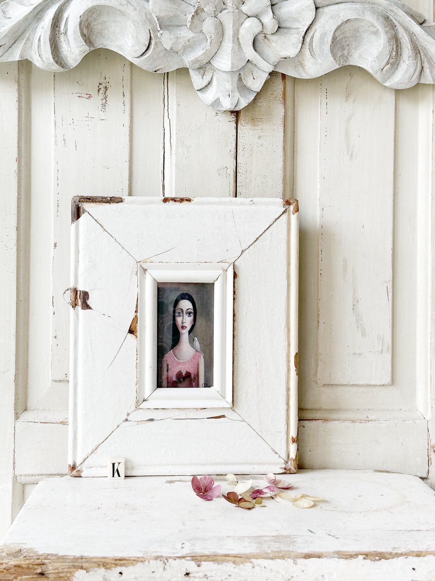 A Beautiful framed portrait of a lady by Sandra Pelser K