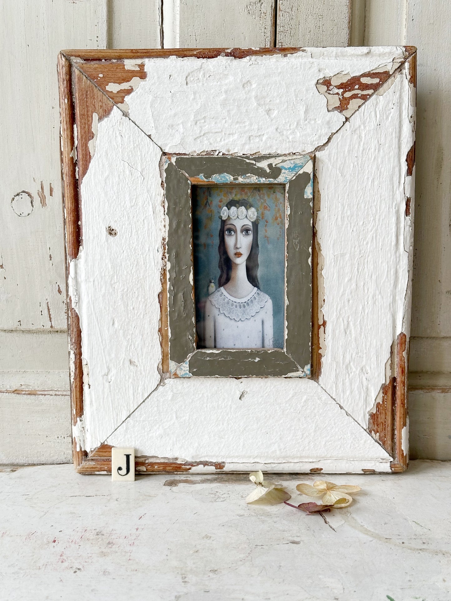 A Beautiful framed portrait of a lady by Sandra Pelser J