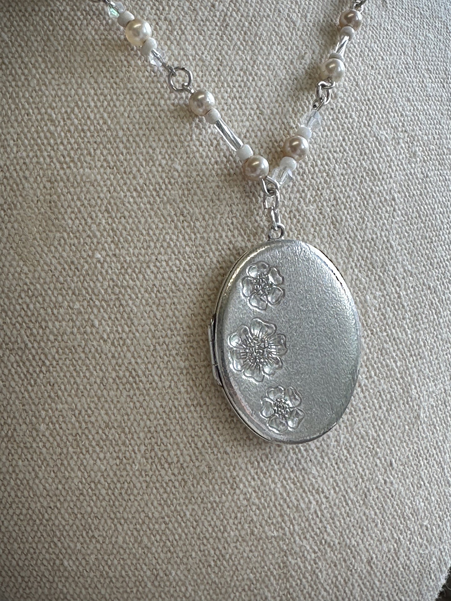 Found Object Vintage Silver Locket Necklace by Jealous Moon Jewellery