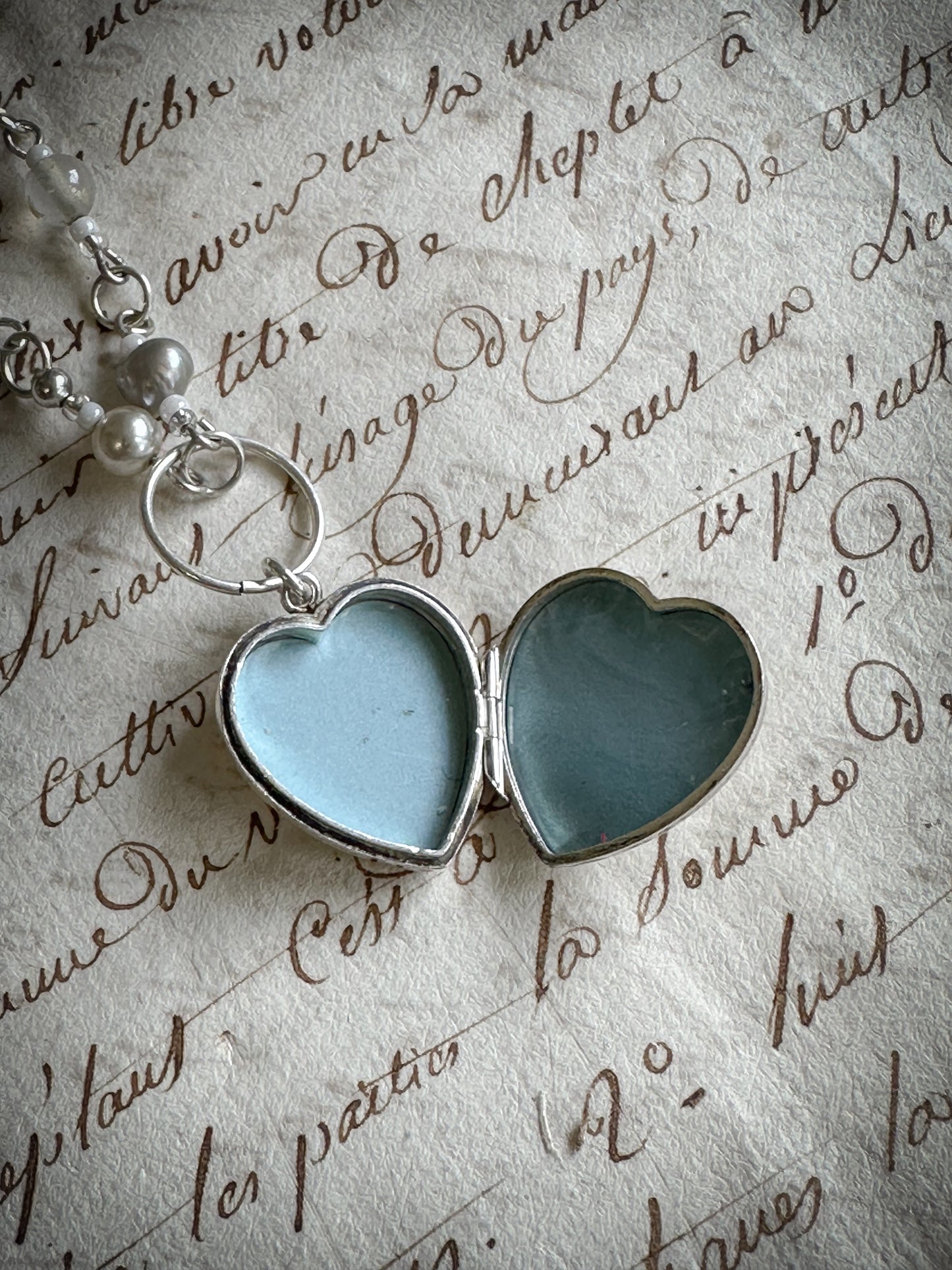 Found Object Vintage Silver Heart Locket Necklace by Jealous Moon Jewellery