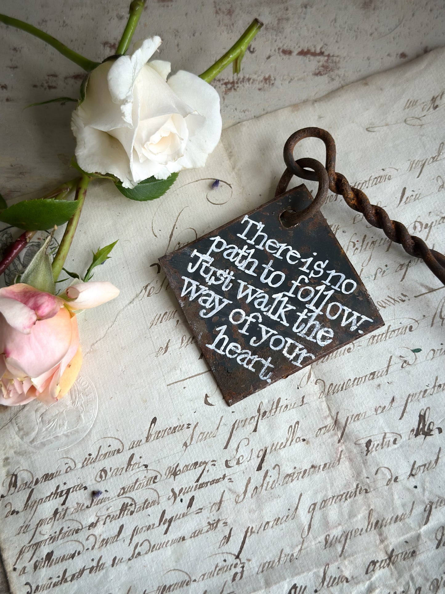 A Hand Painted French Plant Marker