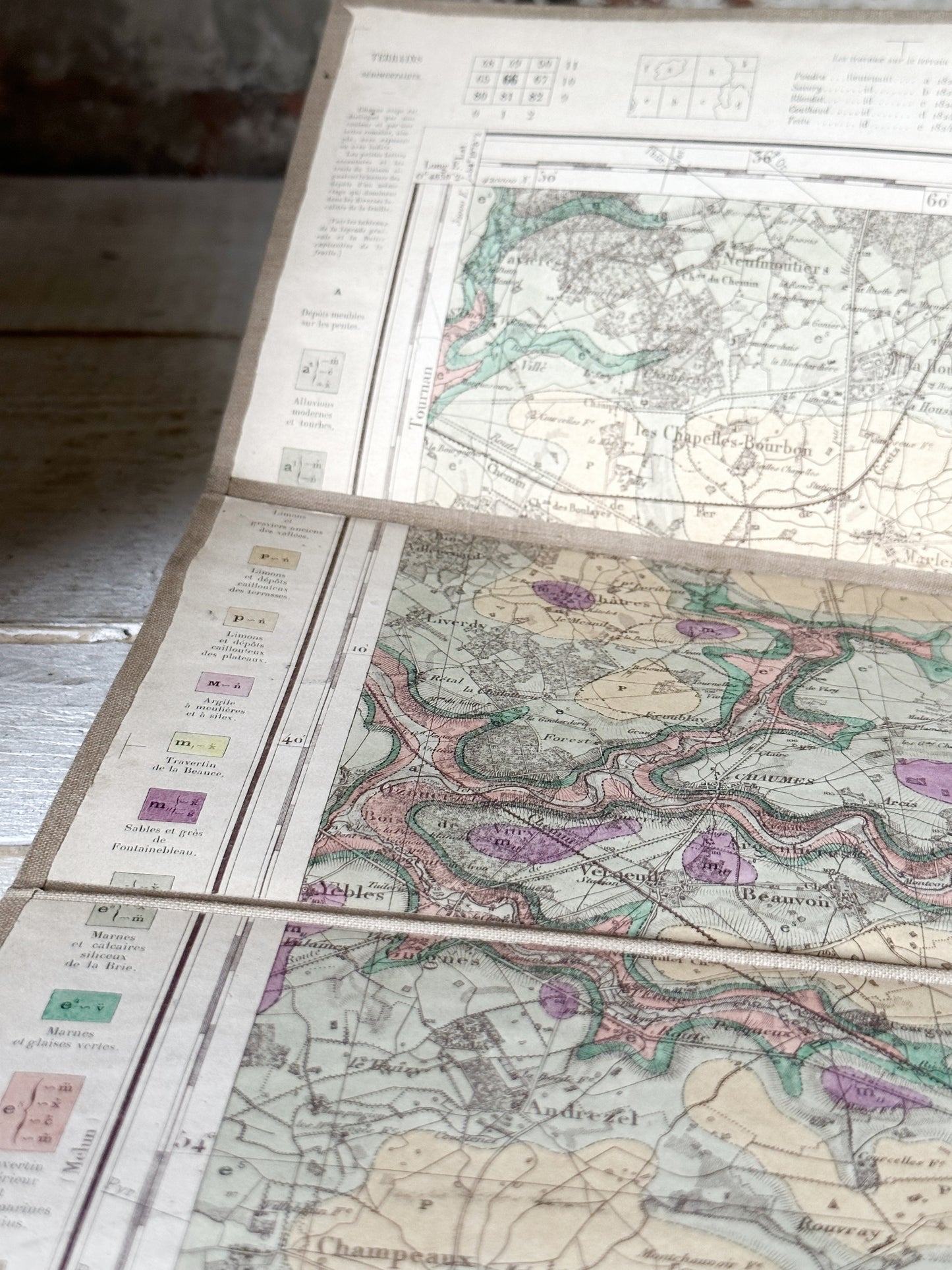 A charming antique French map of amazing quality and design.