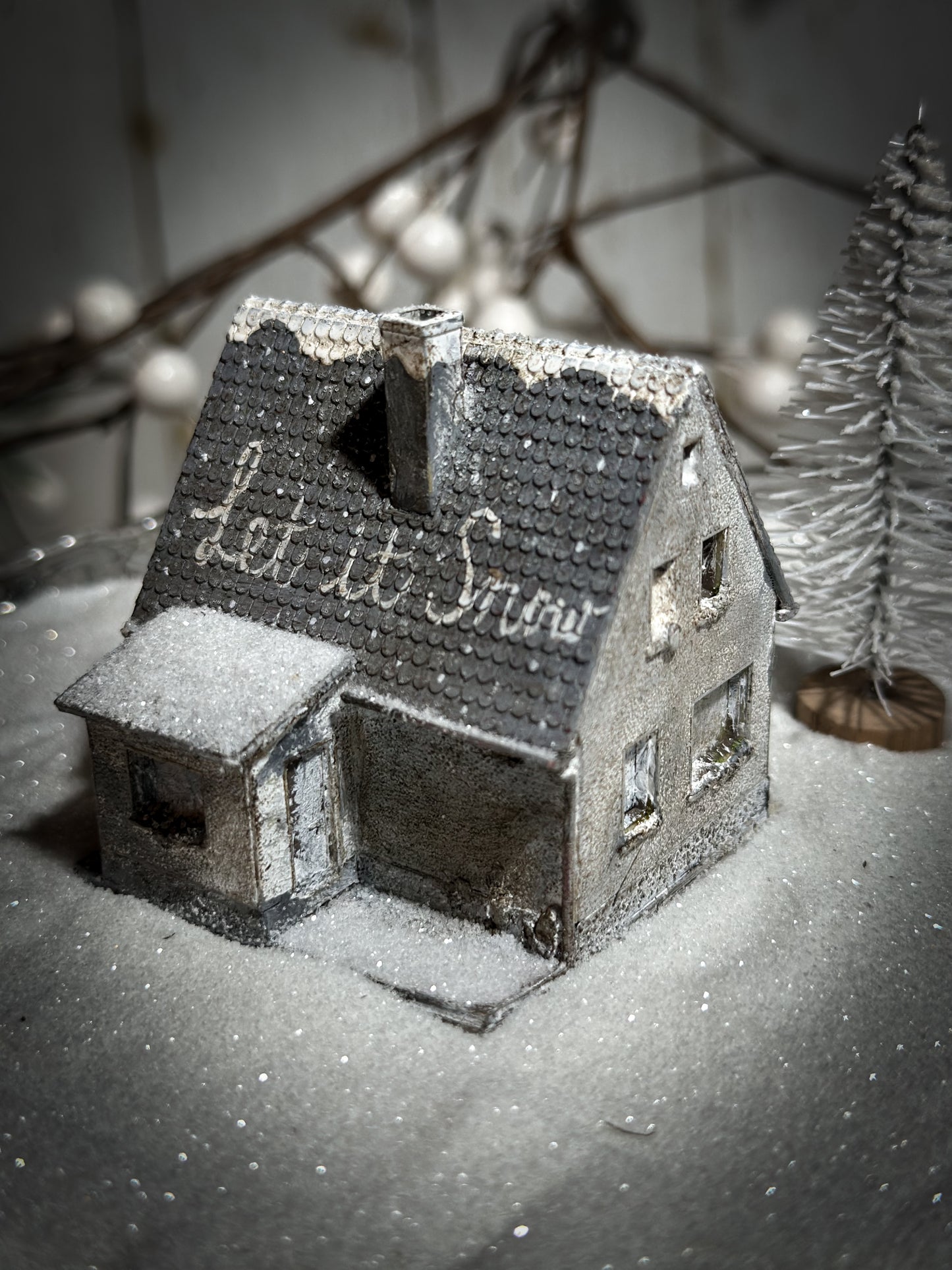 A reworked vintage model German Putz cottage