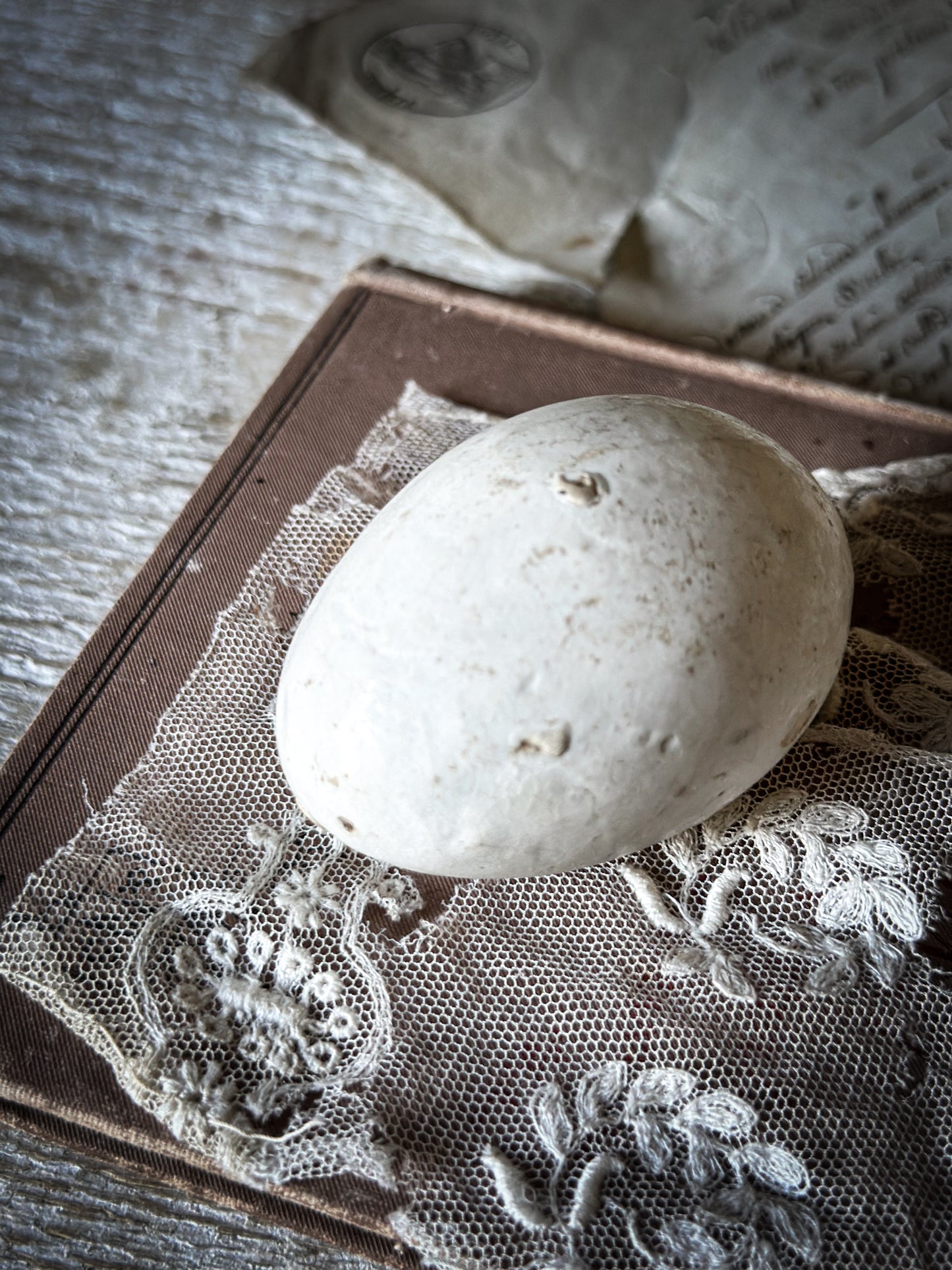 Antique ceramic “Broody egg”