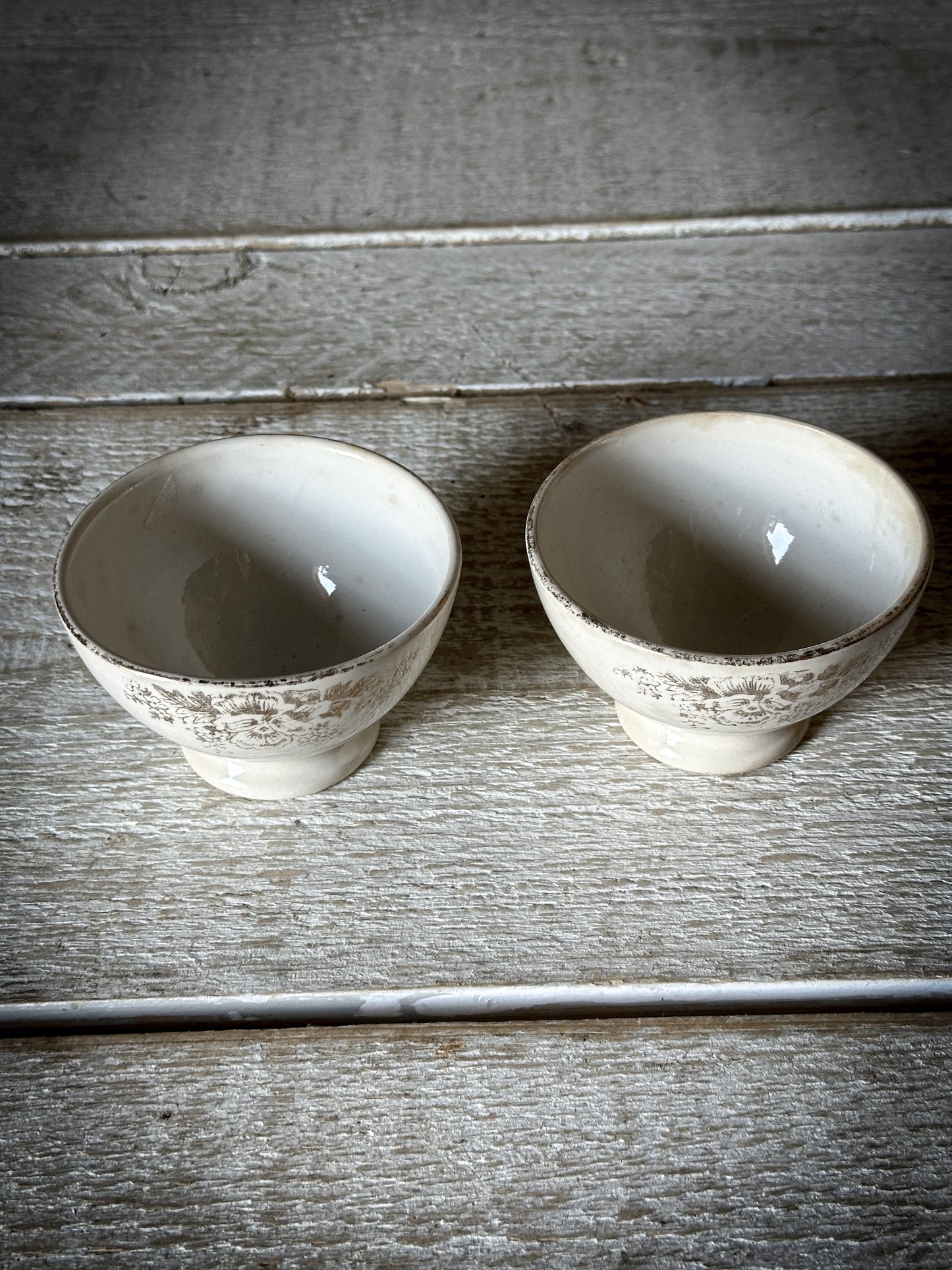 A Pair of French Mini Café au Lait Bowls