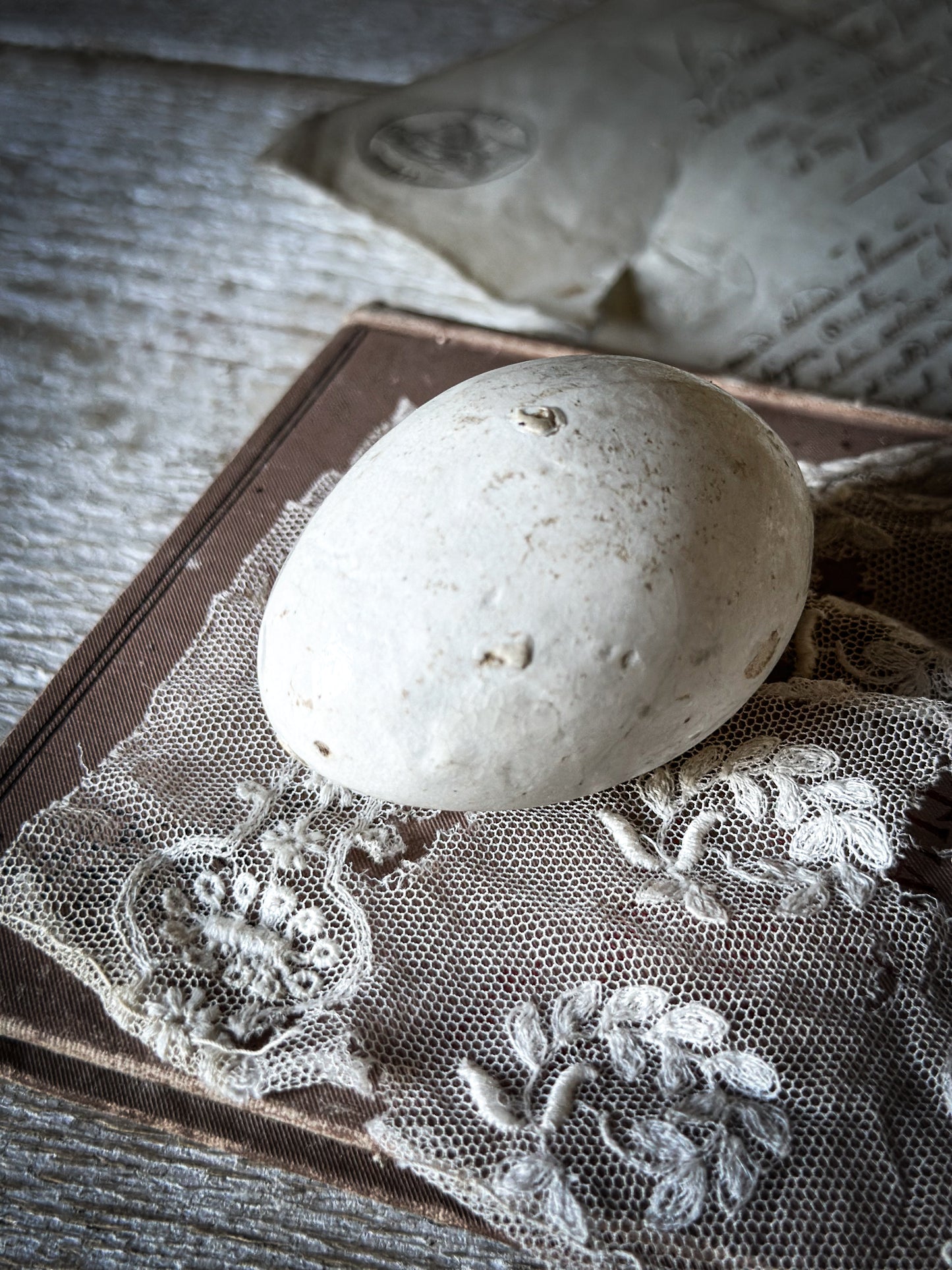 Antique ceramic “Broody egg”