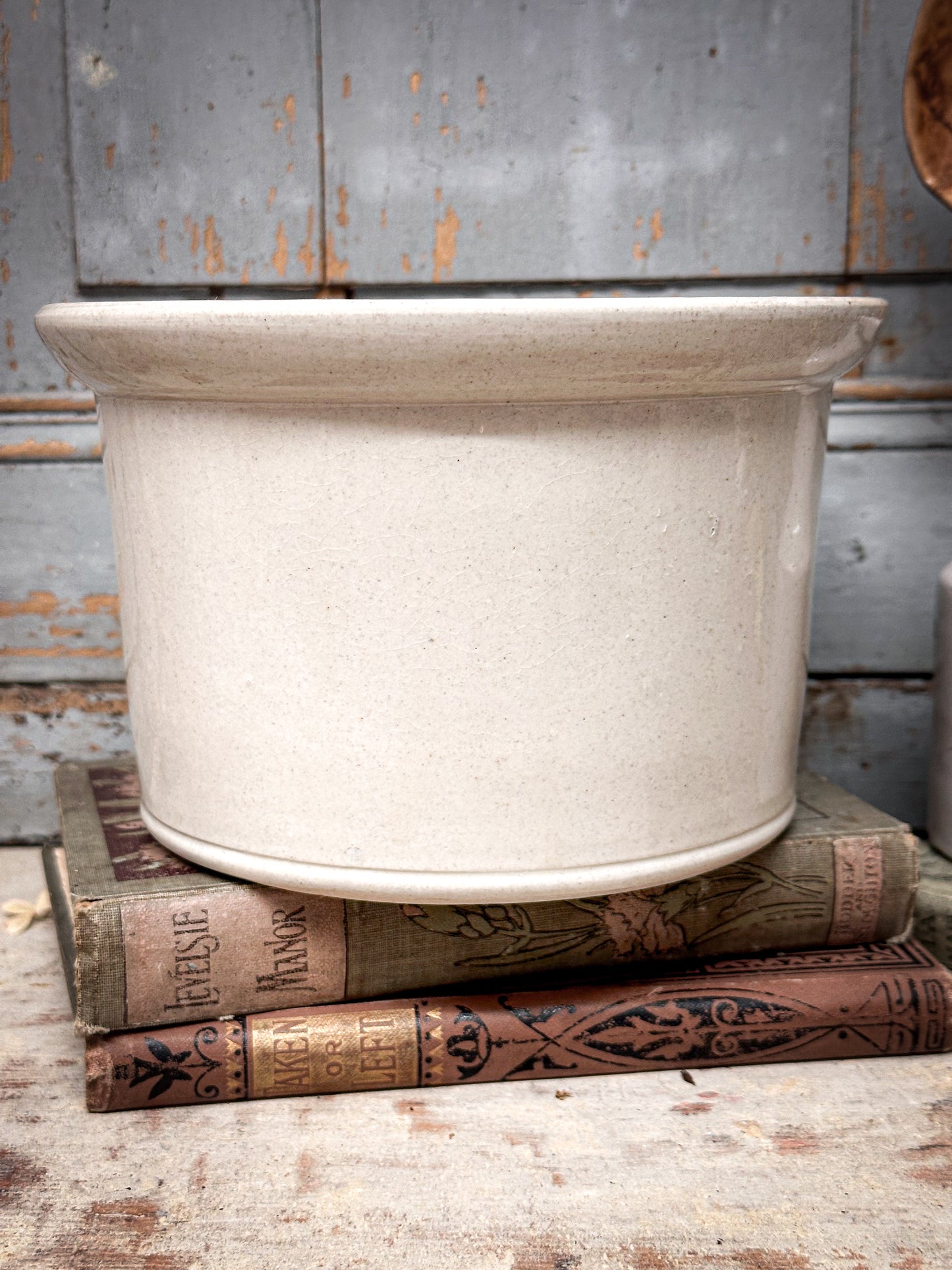 Victorian Ironstone “Butter” Crock – Antique Farmhouse Kitchenalia