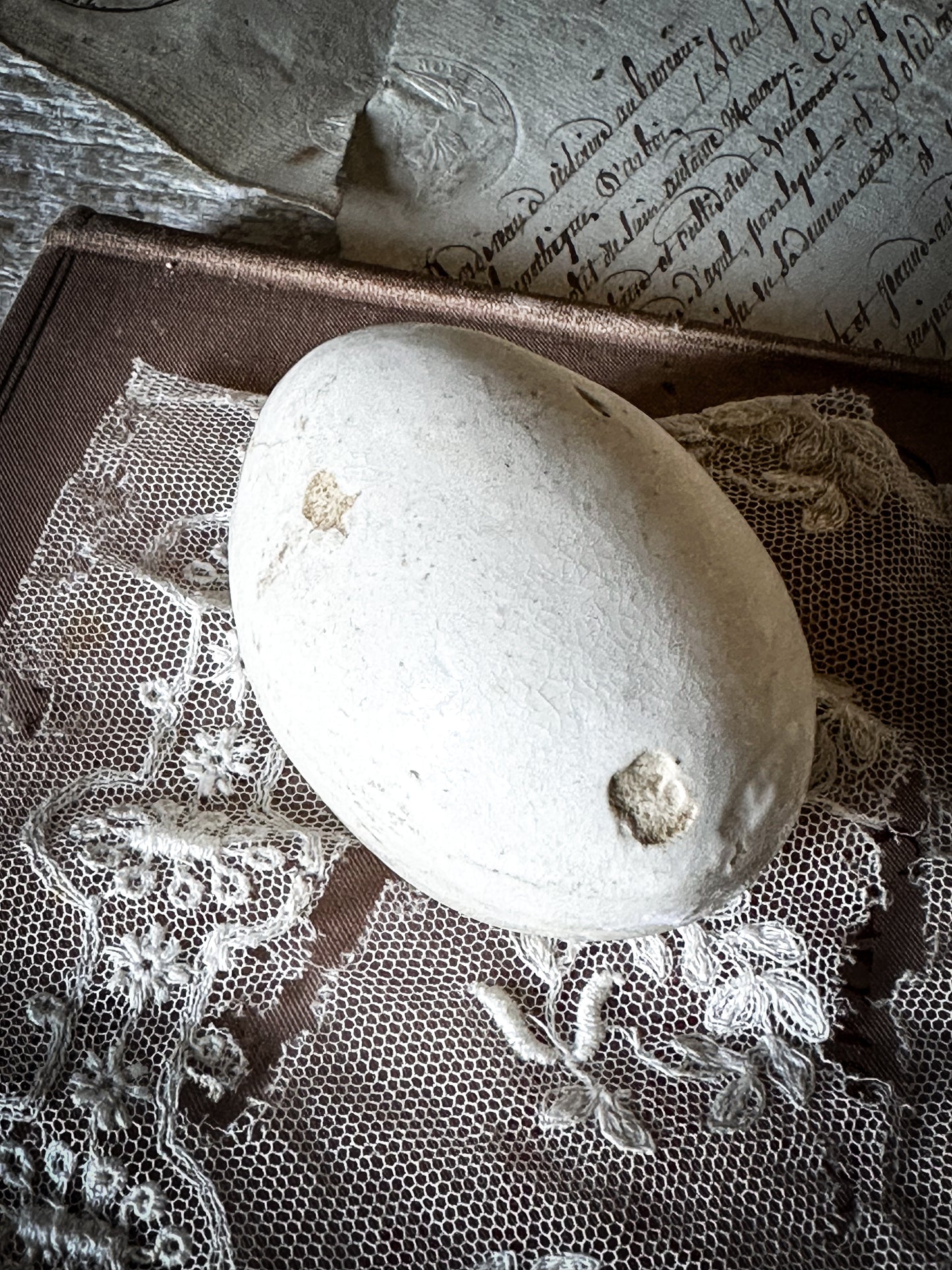 Antique ceramic “Broody egg”