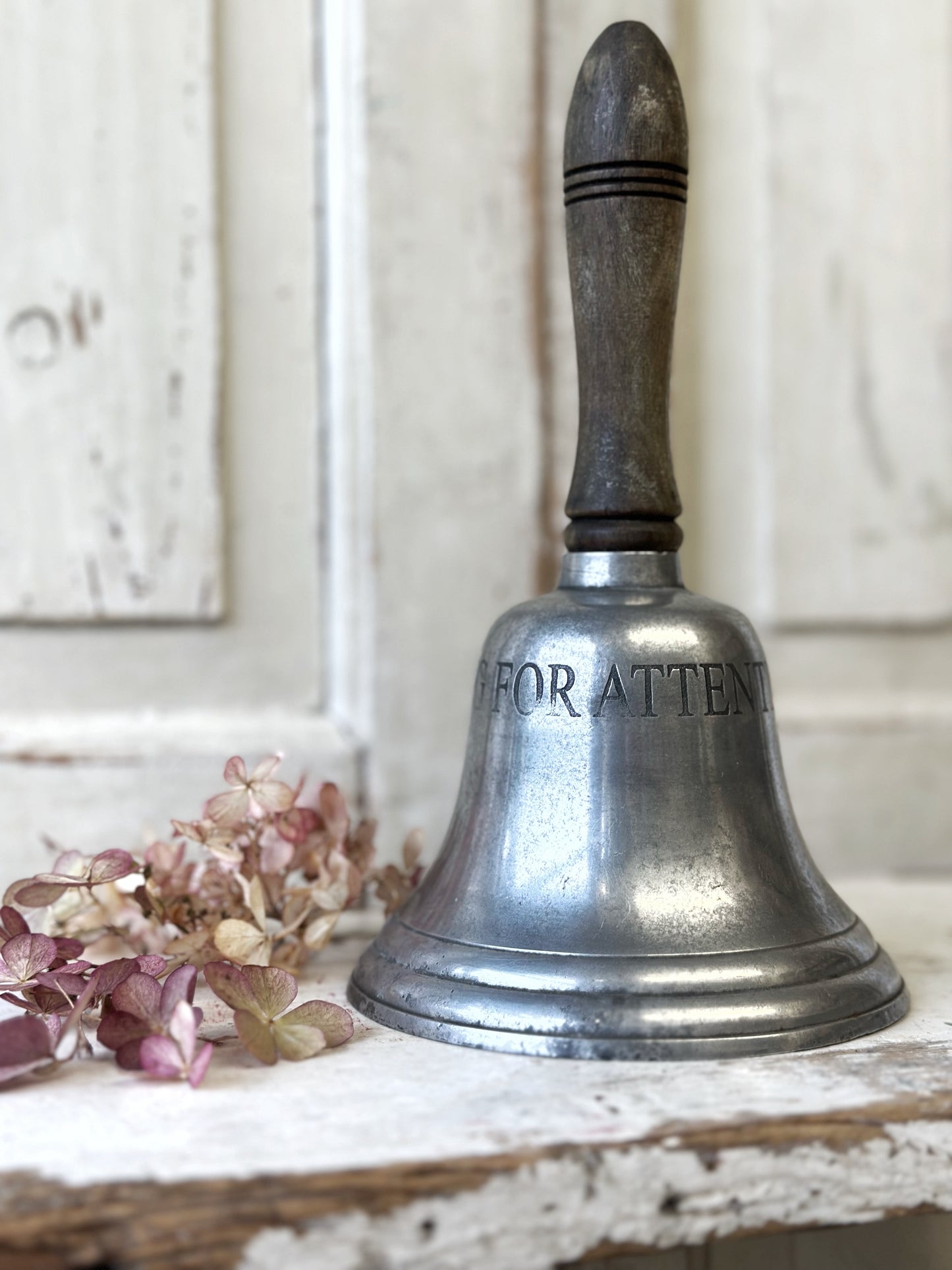 Vintage shop or hotel counter “Ring for attention” bell