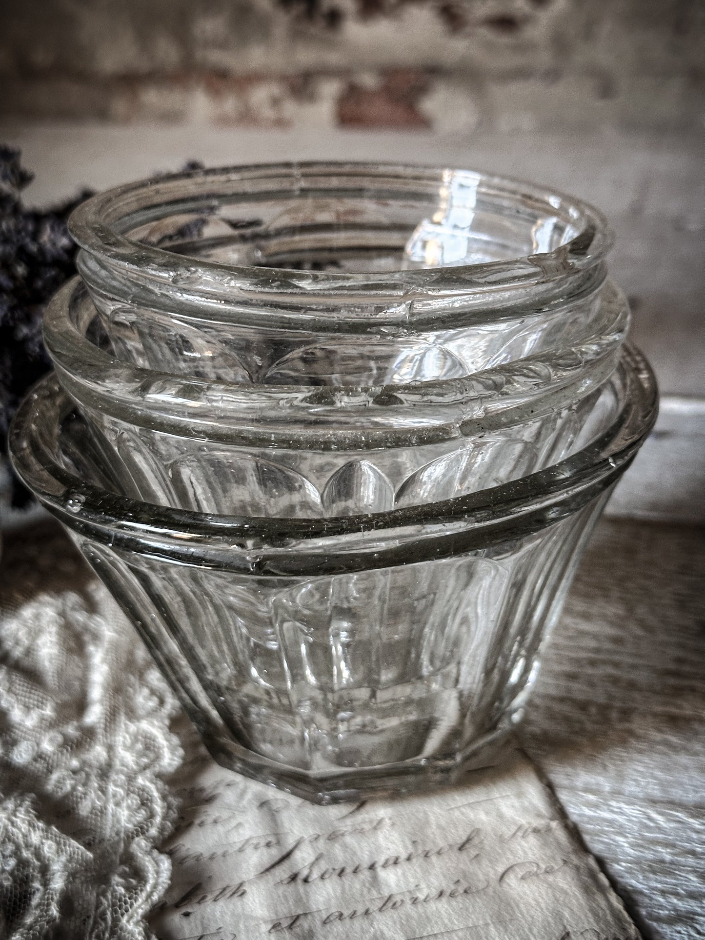 A beautiful French conical confiture jar #7