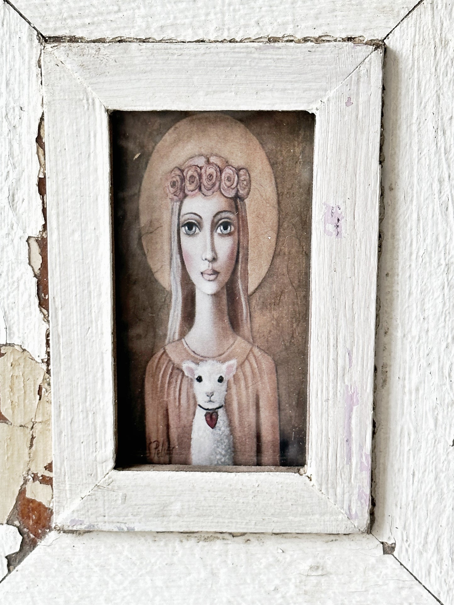 A Beautiful framed portrait of a lady by Sandra Pelser G