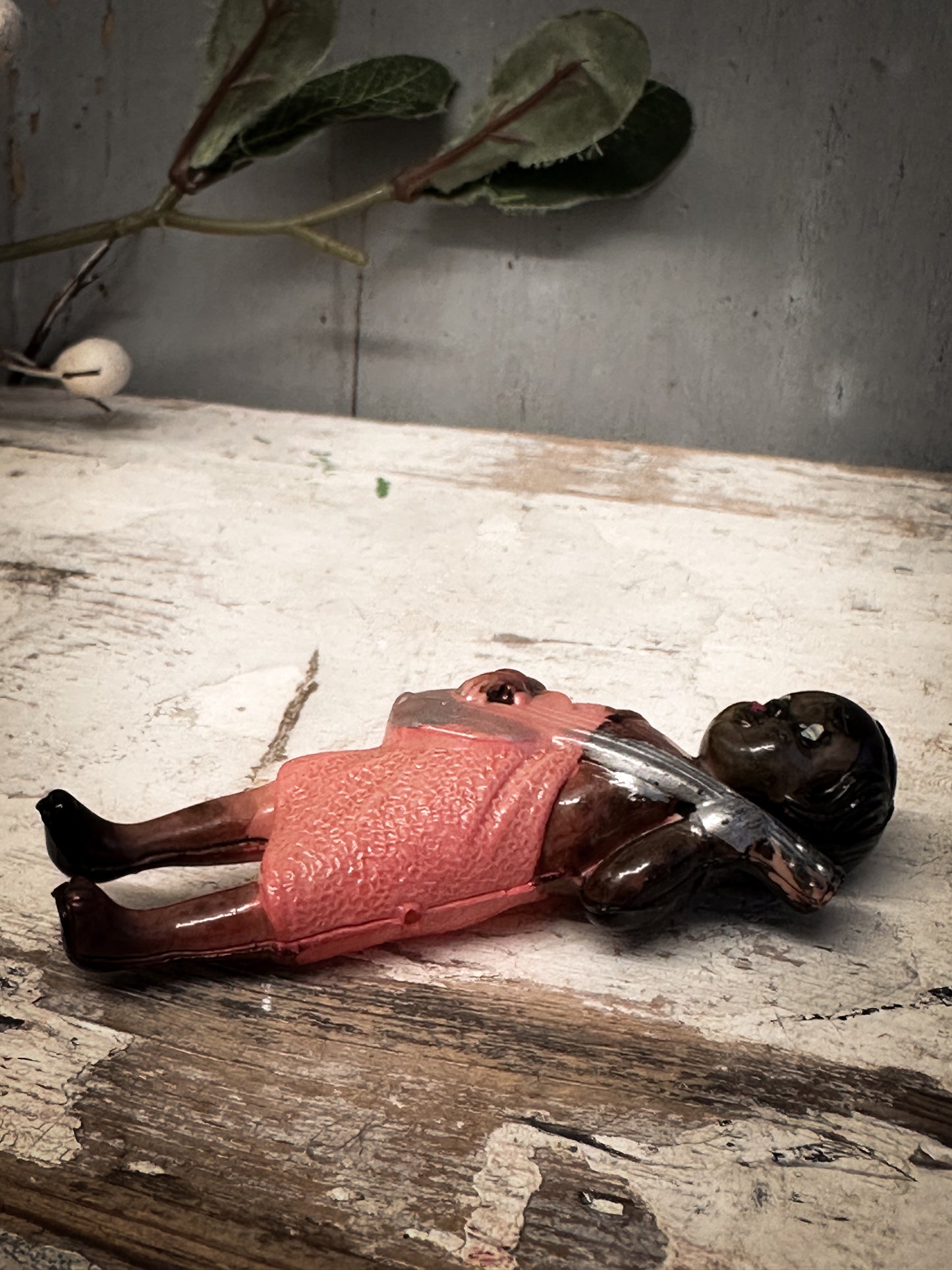 Rare Mid-Century Japanese Celluloid Musician Figurine – Hand-Painted – c.1930s–50s