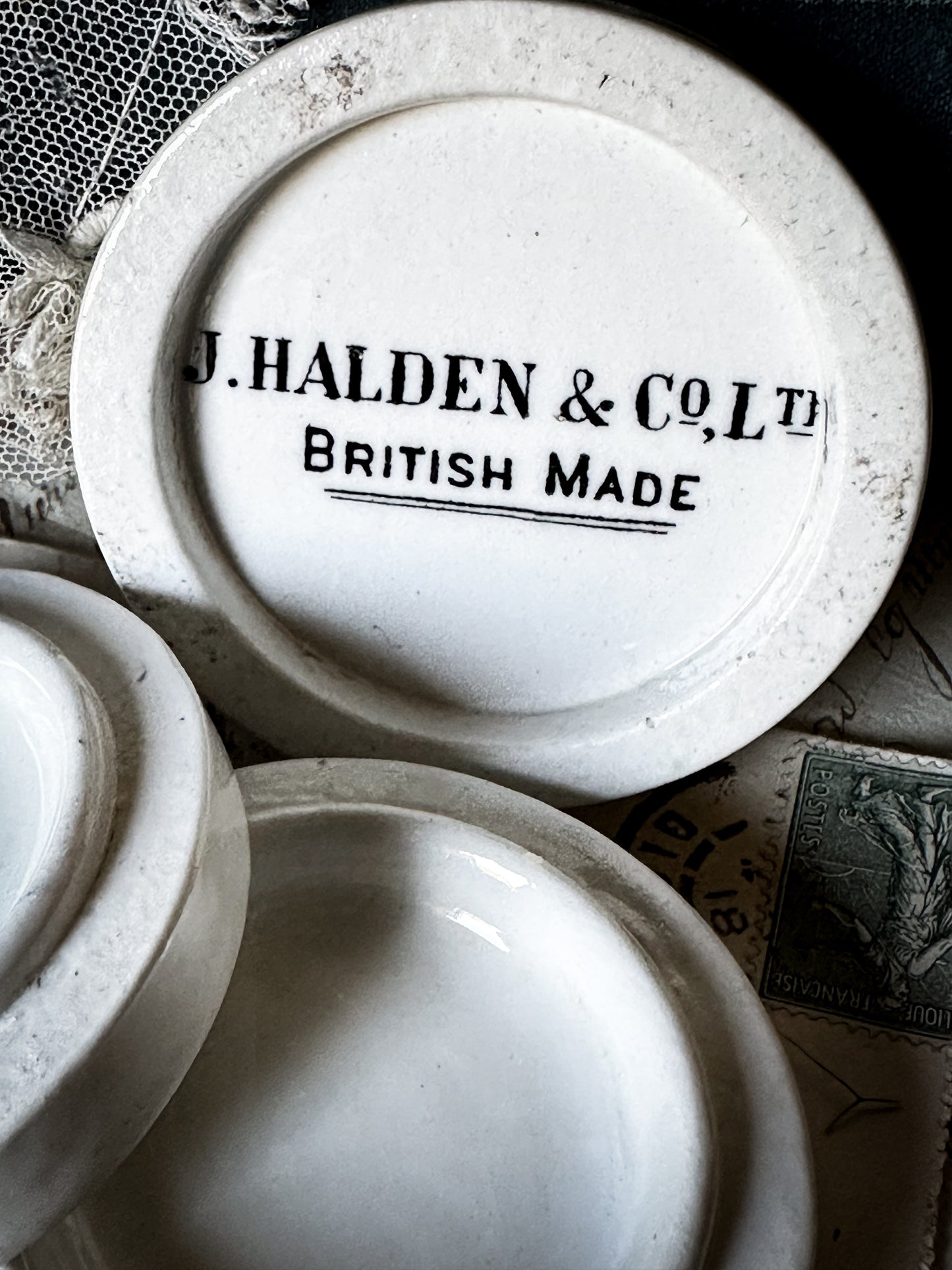 Porcelain Victorian Artist’s Stacking Paint Palette by J. Halden & Co.