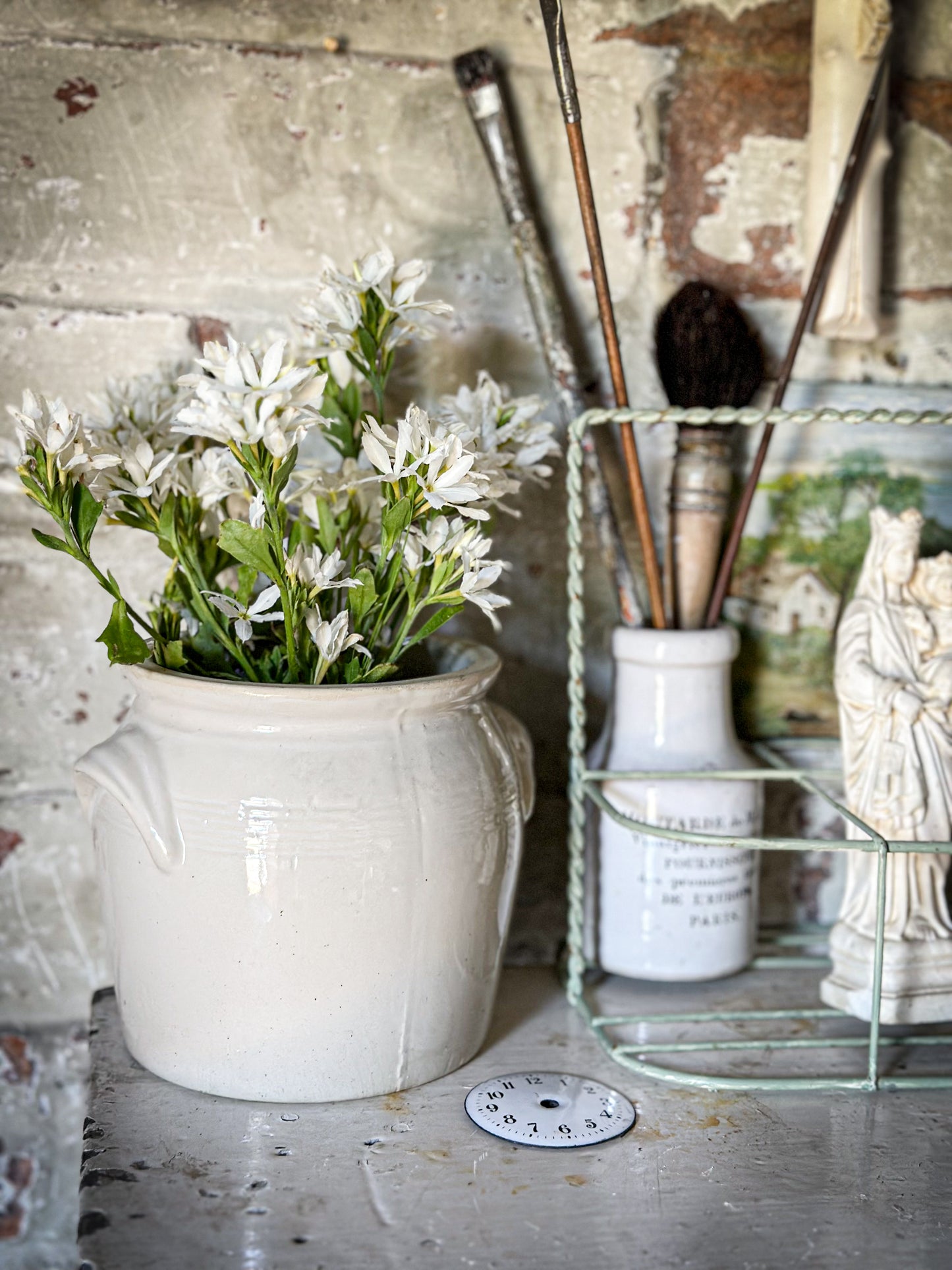 A Vintage French Wire Bottle Rack