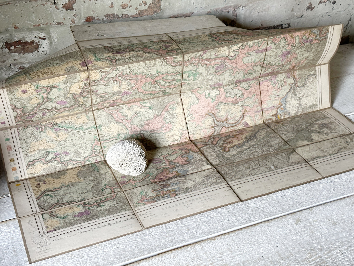 A charming antique French map of amazing quality and design.