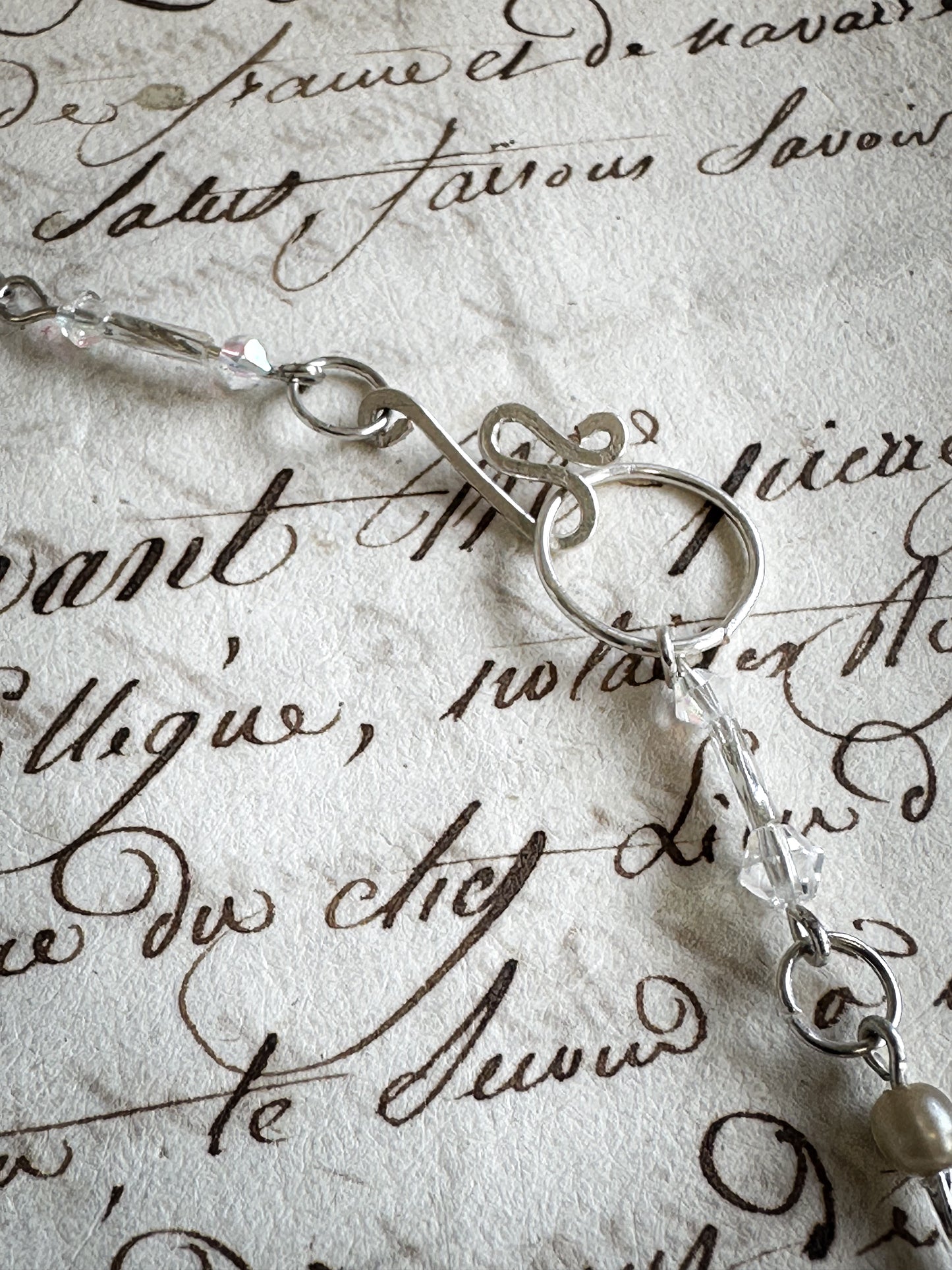 Found Object Mother of Pearl Swallow Necklace by Jealous Moon Jewellery