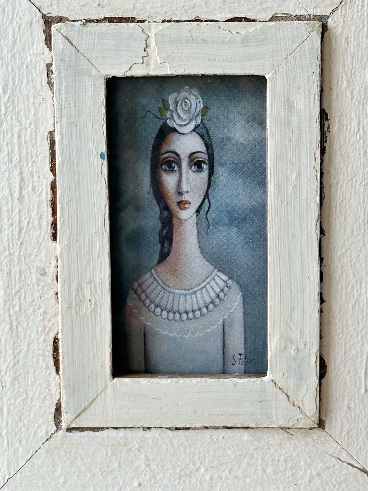 A Beautiful framed portrait of a lady by Sandra Pelser H